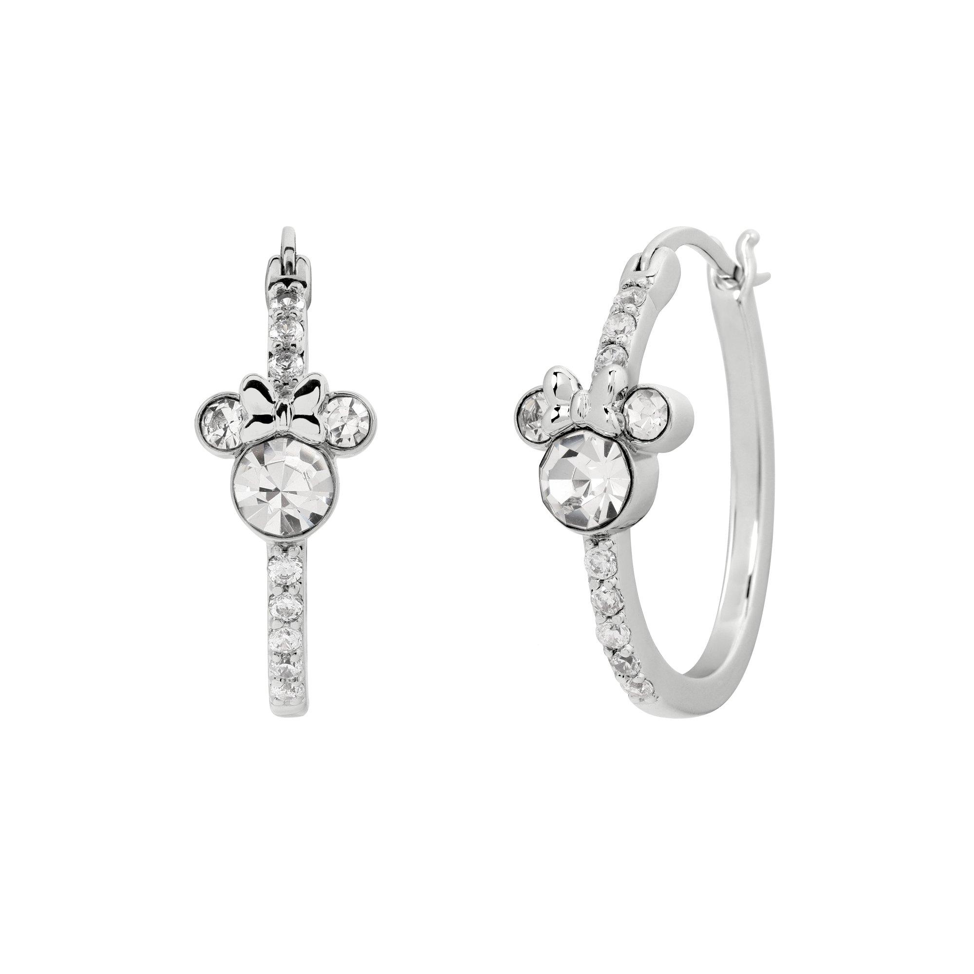 Silver - Minnie Mouse - Minnie Mouse silver plated hoop earrings - 1