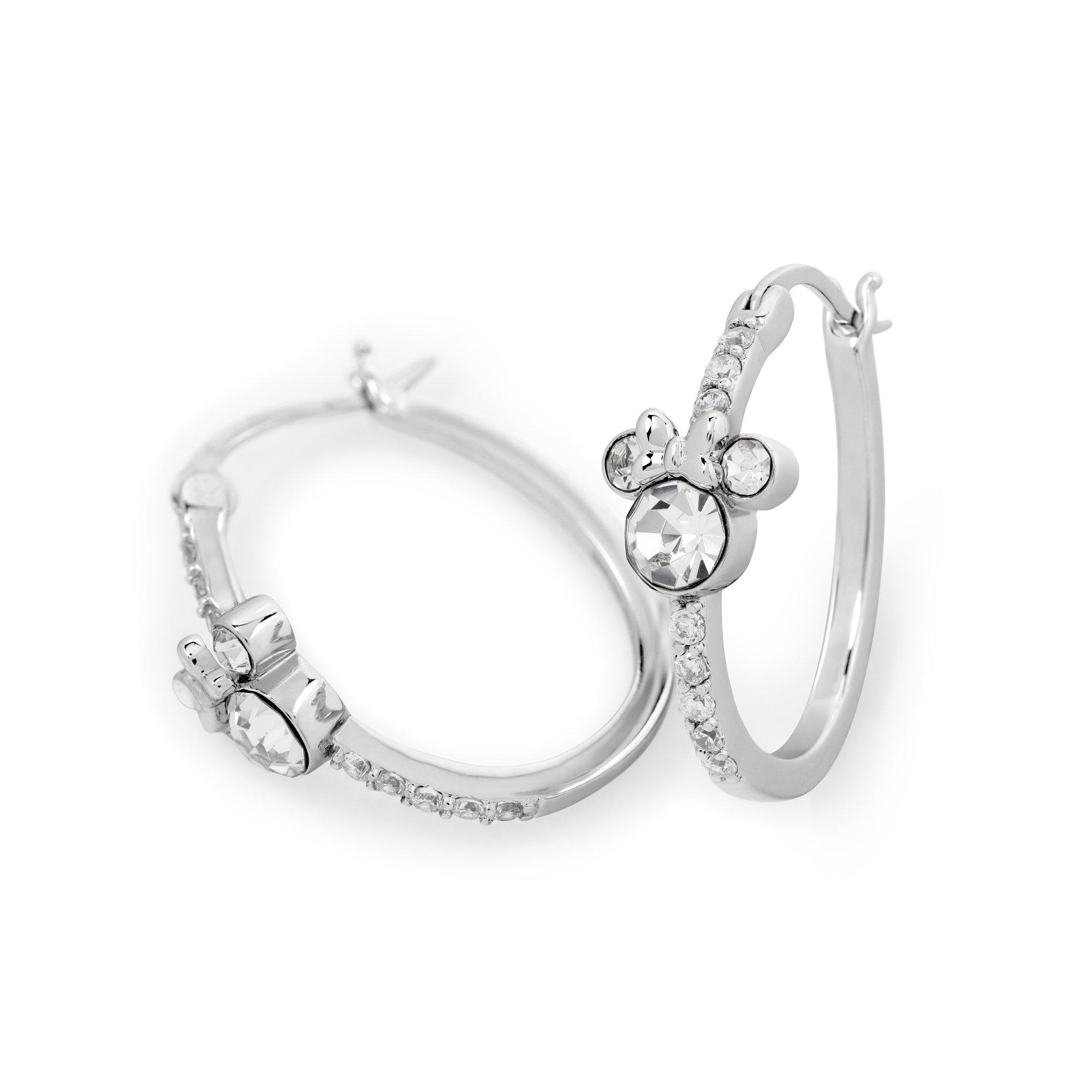 Silver - Minnie Mouse - Minnie Mouse silver plated hoop earrings - 2