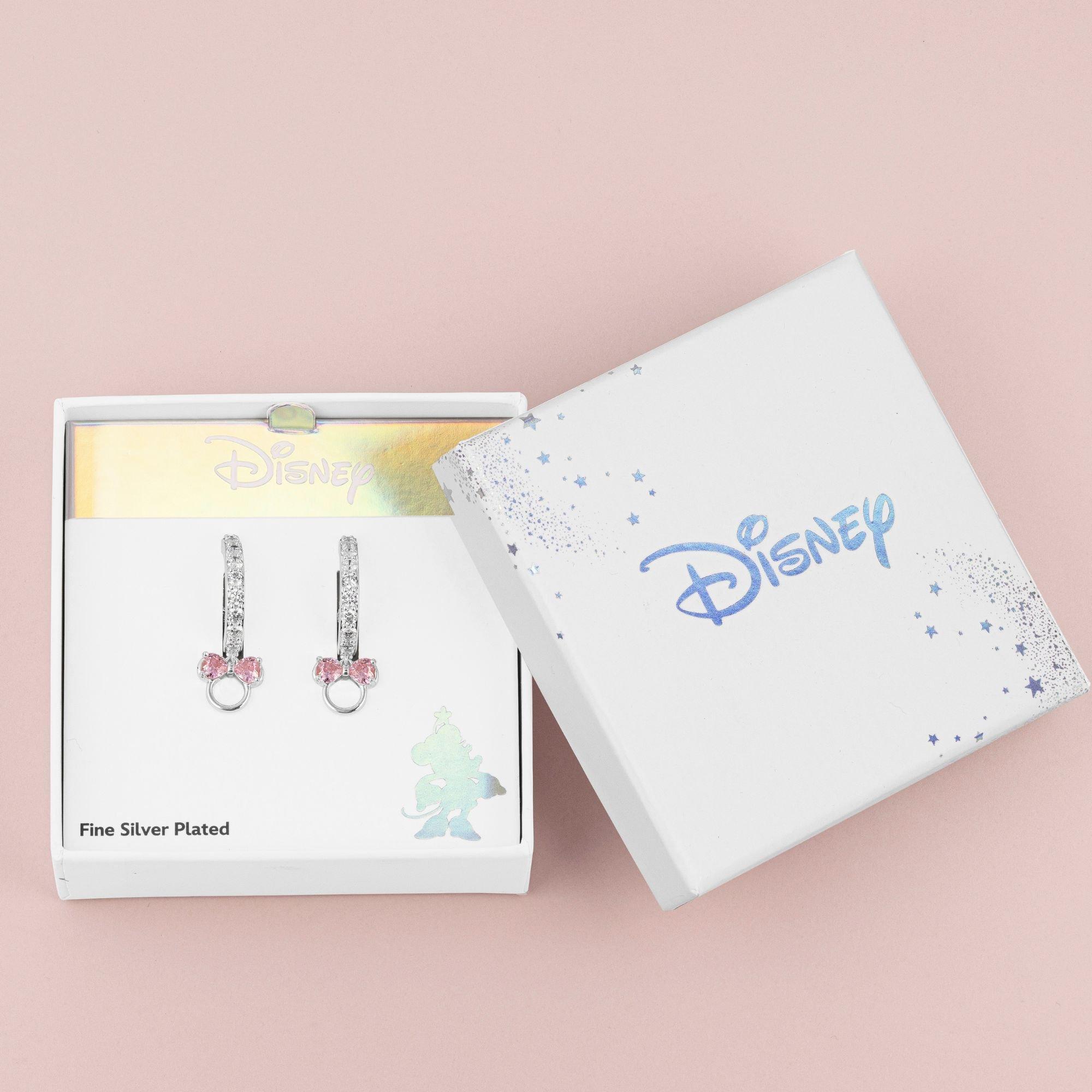 Silver - Minnie Mouse - Minnie Mouse silver plated open hoop earrings - 5