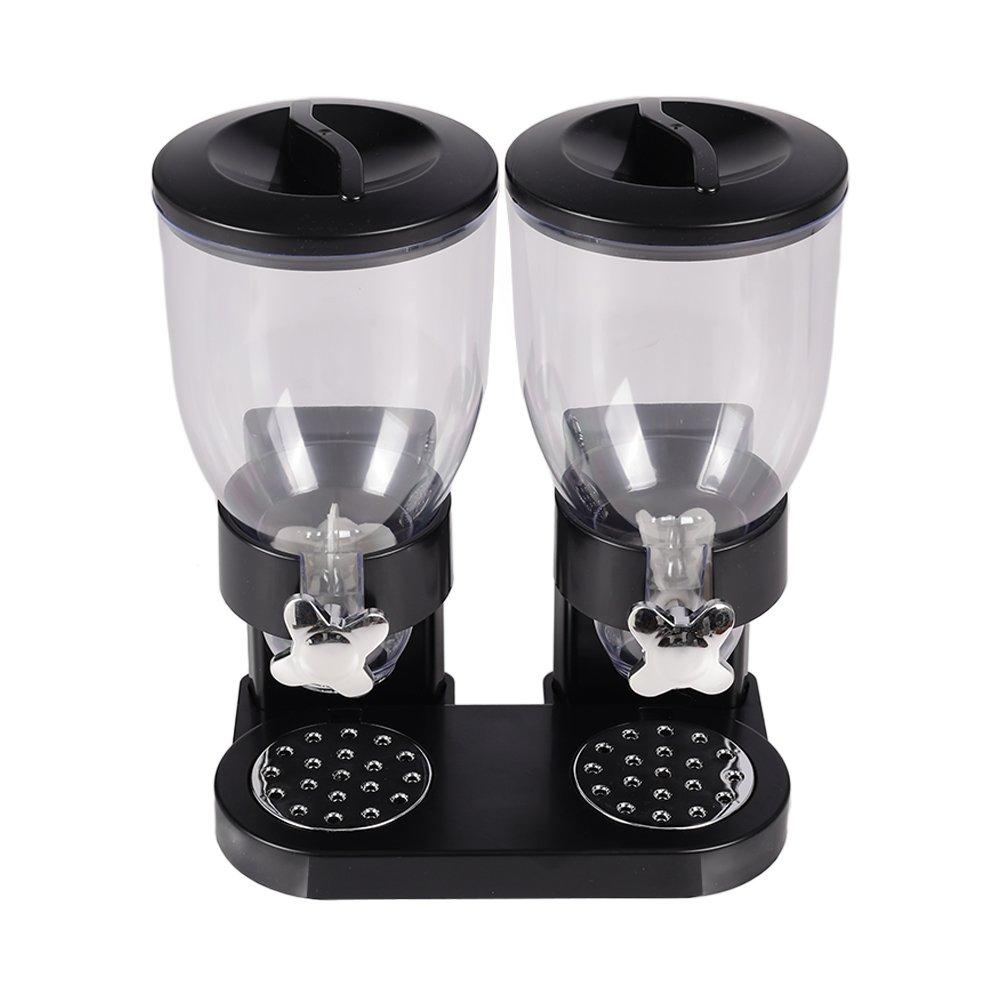 Black - LIFE IDEAS - Modern Food Dispenser Cereal Containers Storage - 3
