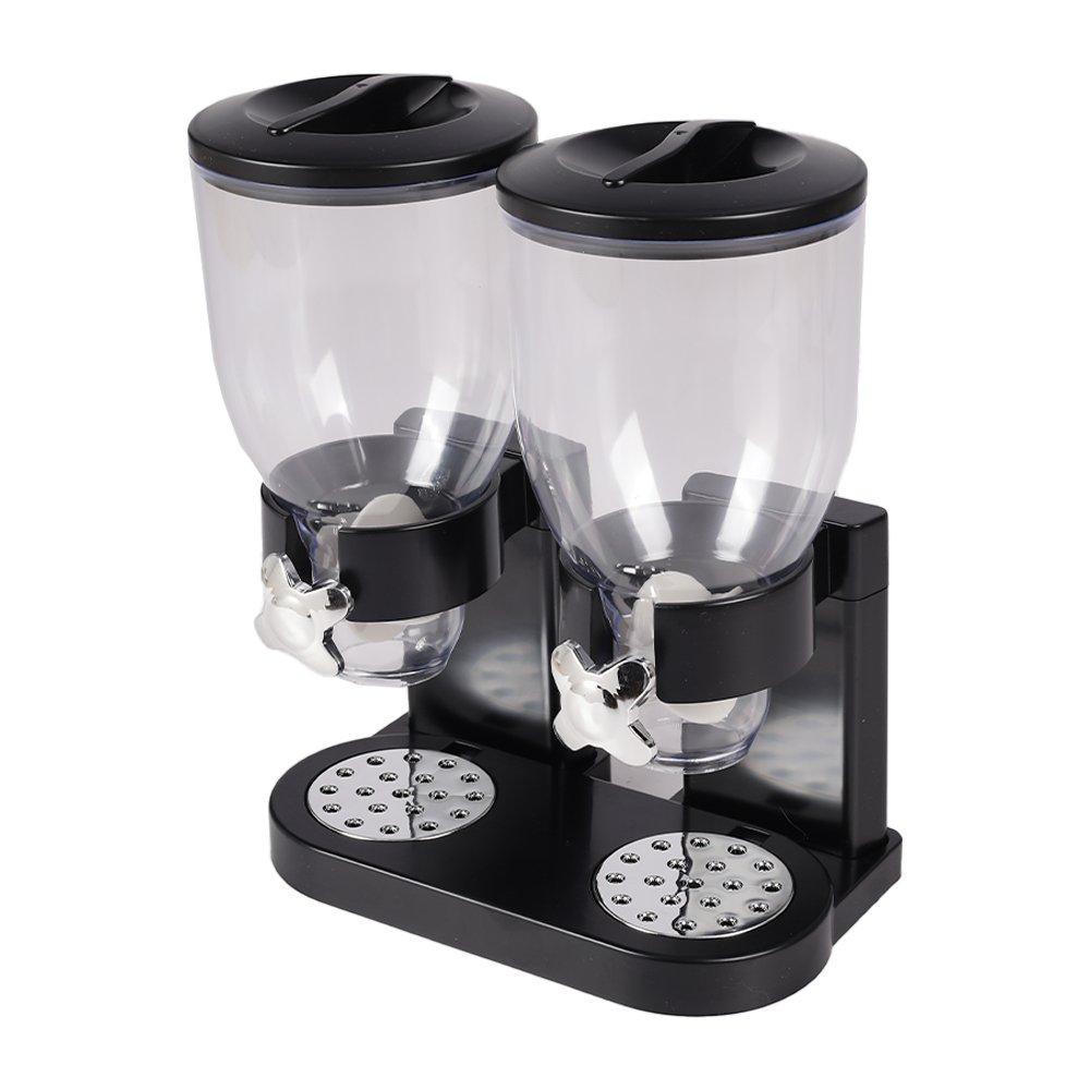 Black - LIFE IDEAS - Modern Food Dispenser Cereal Containers Storage - 4