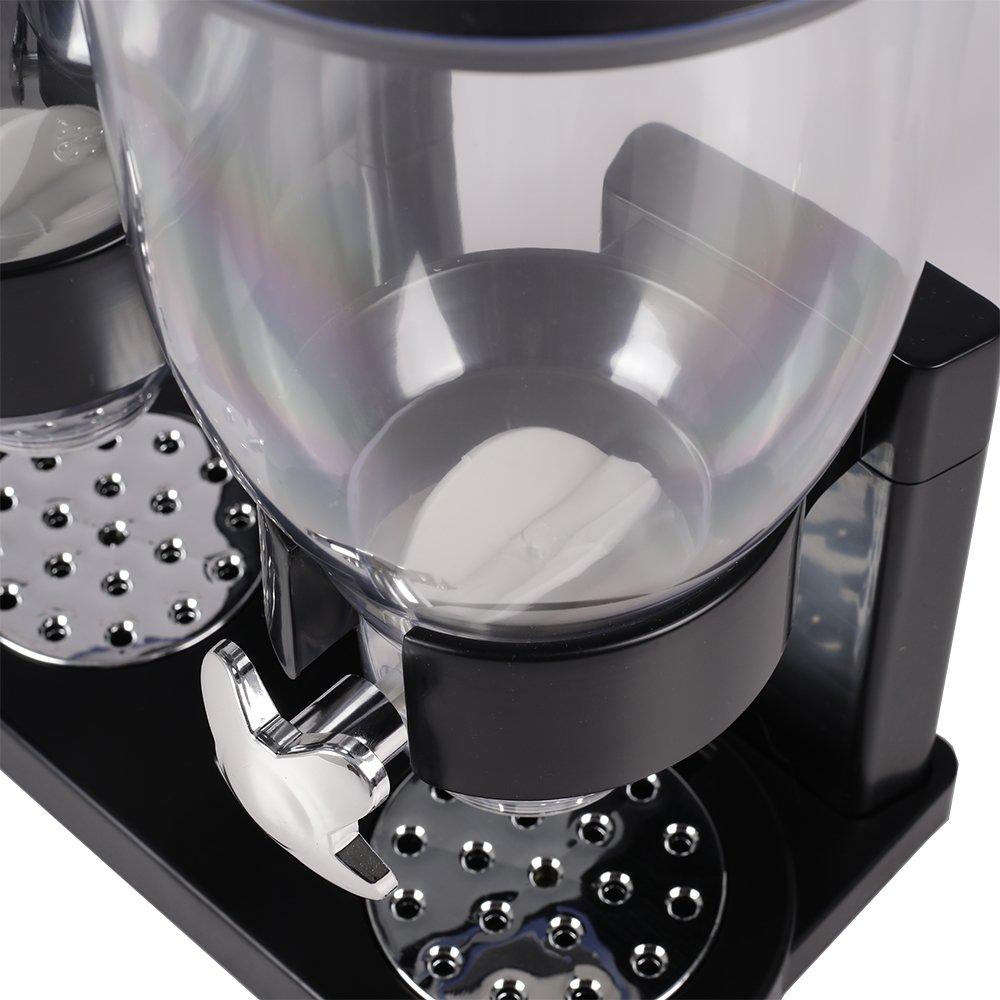 Black - LIFE IDEAS - Modern Food Dispenser Cereal Containers Storage - 5