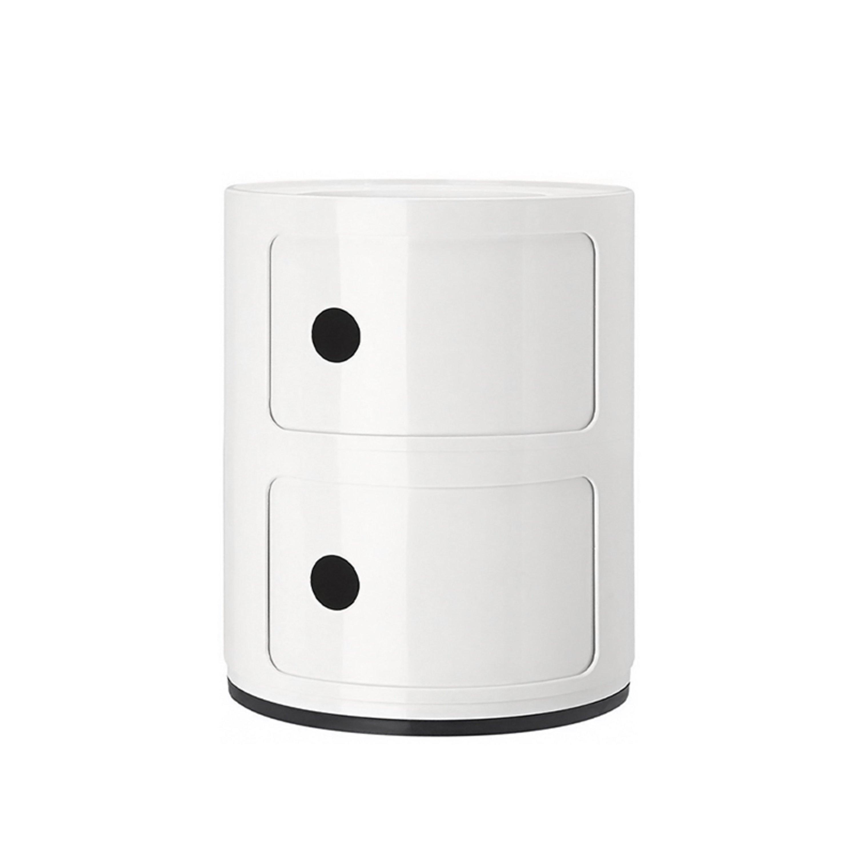 White - LIFE IDEAS - Cylindrical Multi-Tier Plastic Drawer Unit - 2