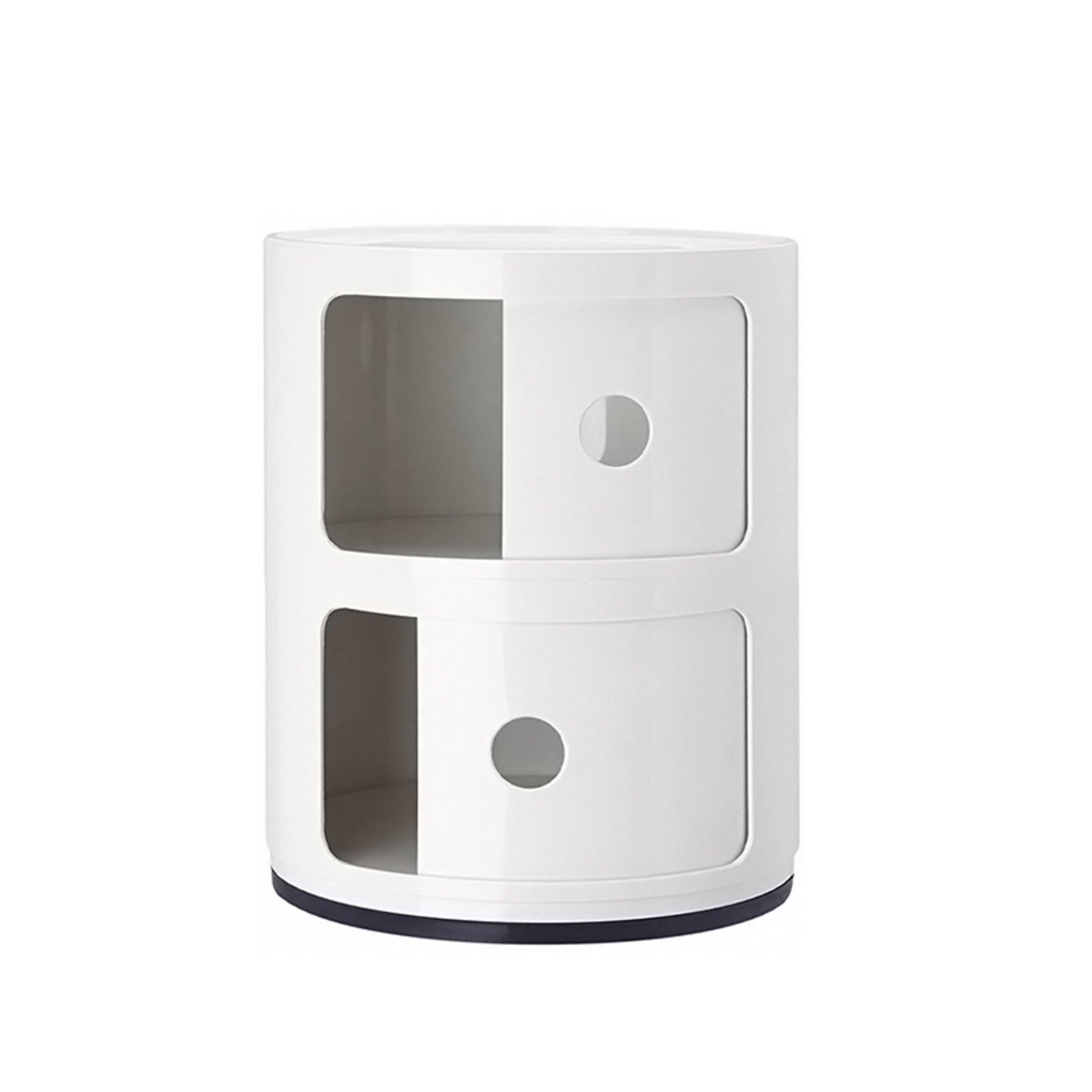 White - LIFE IDEAS - Cylindrical Multi-Tier Plastic Drawer Unit - 3