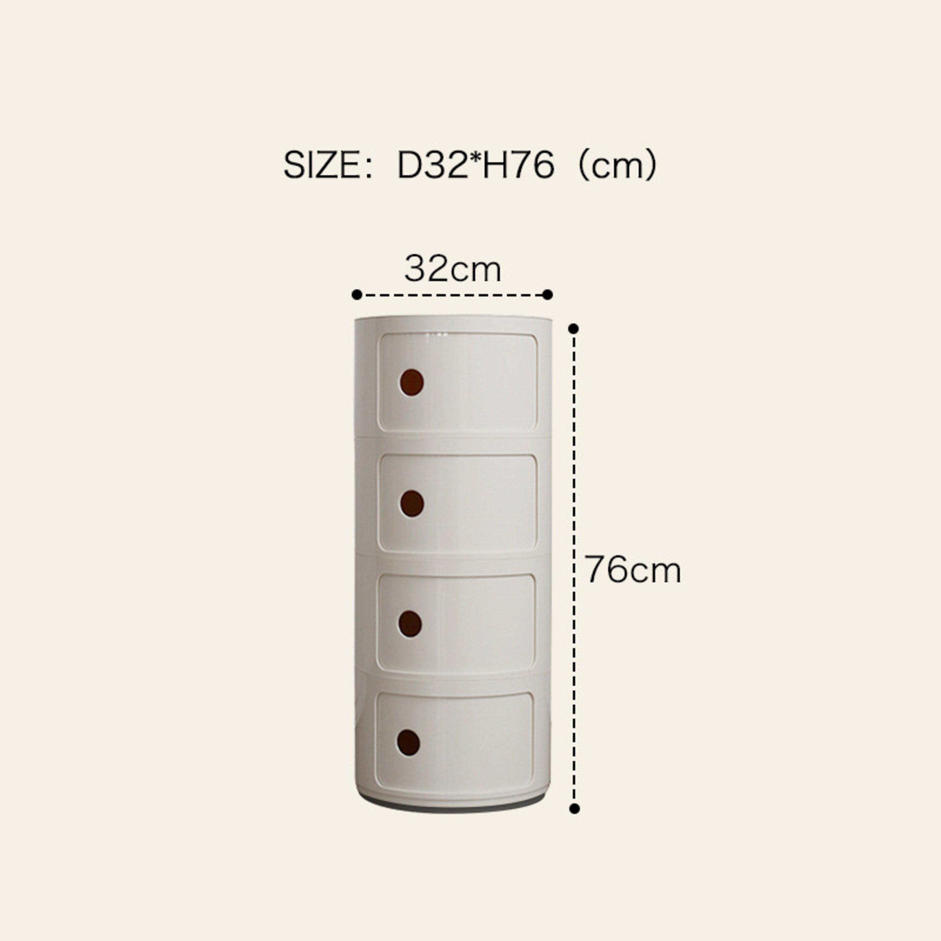 Beige - LIFE IDEAS - Cylindrical Multi-Tier Plastic Drawer Unit - 7