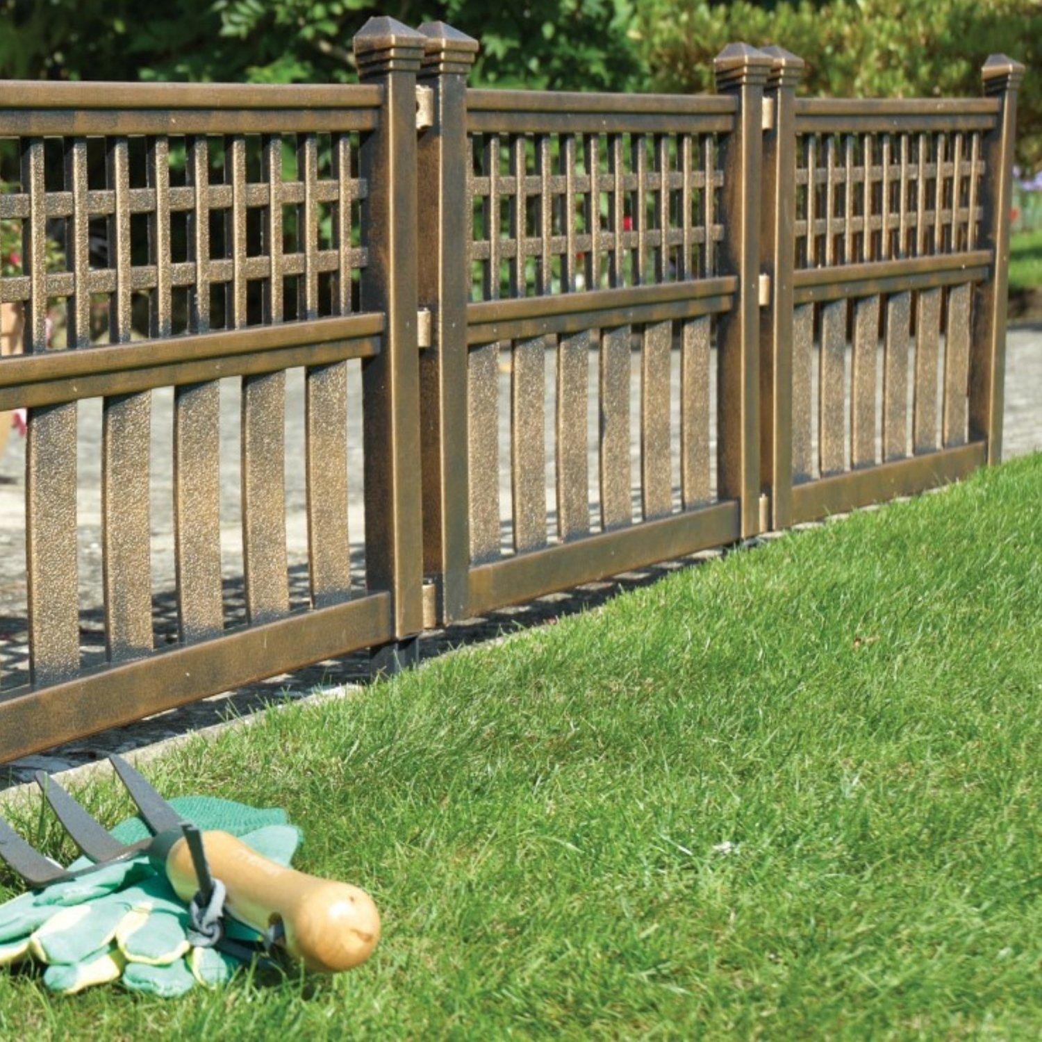 Bronze - Greenhurst - Pack of 4 Decorative Fence panels - 2