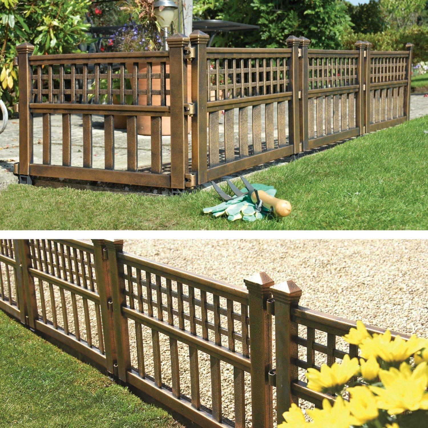 Bronze - Greenhurst - Pack of 4 Decorative Fence panels - 3