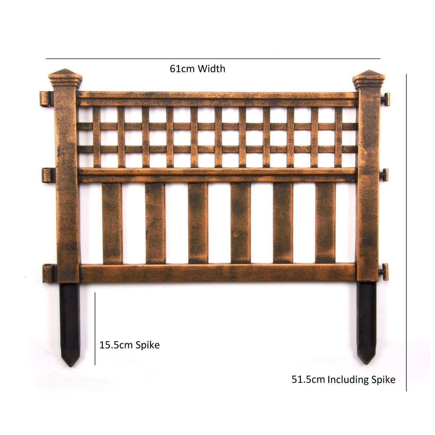 Bronze - Greenhurst - Pack of 4 Decorative Fence panels - 4