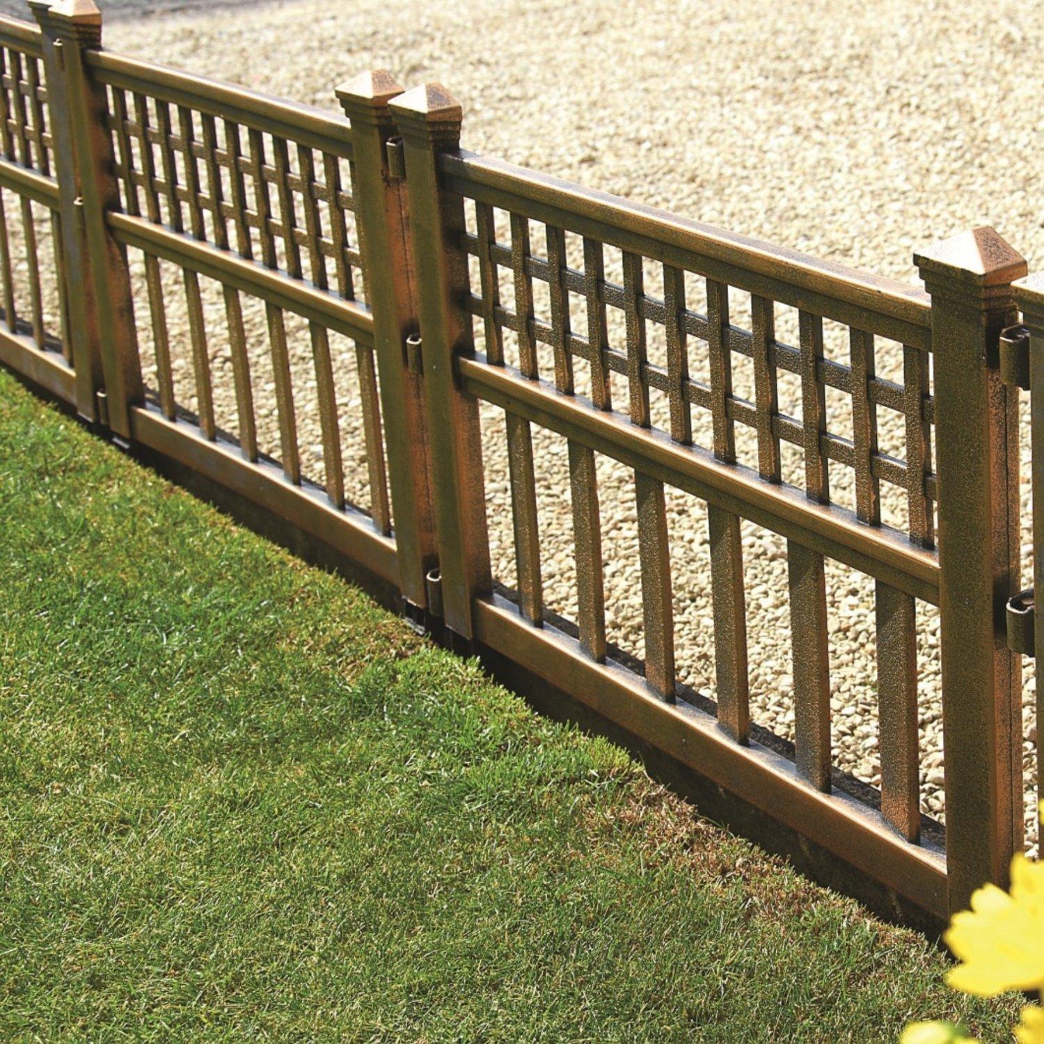 Bronze - Greenhurst - Pack of 4 Decorative Fence panels - 5
