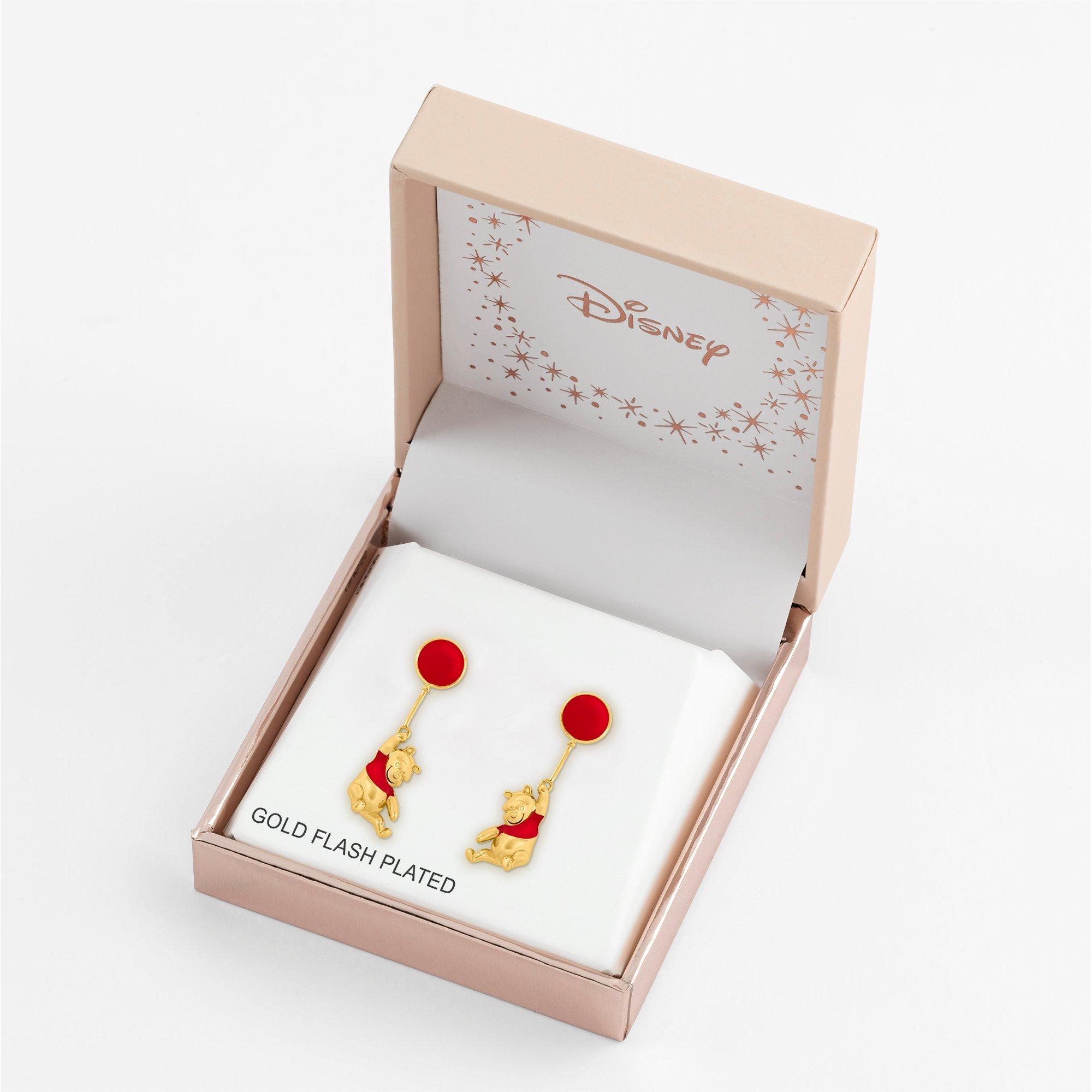 Gold - Winnie The Pooh - Winnie the Pooh gold balloon drop earrings - 3
