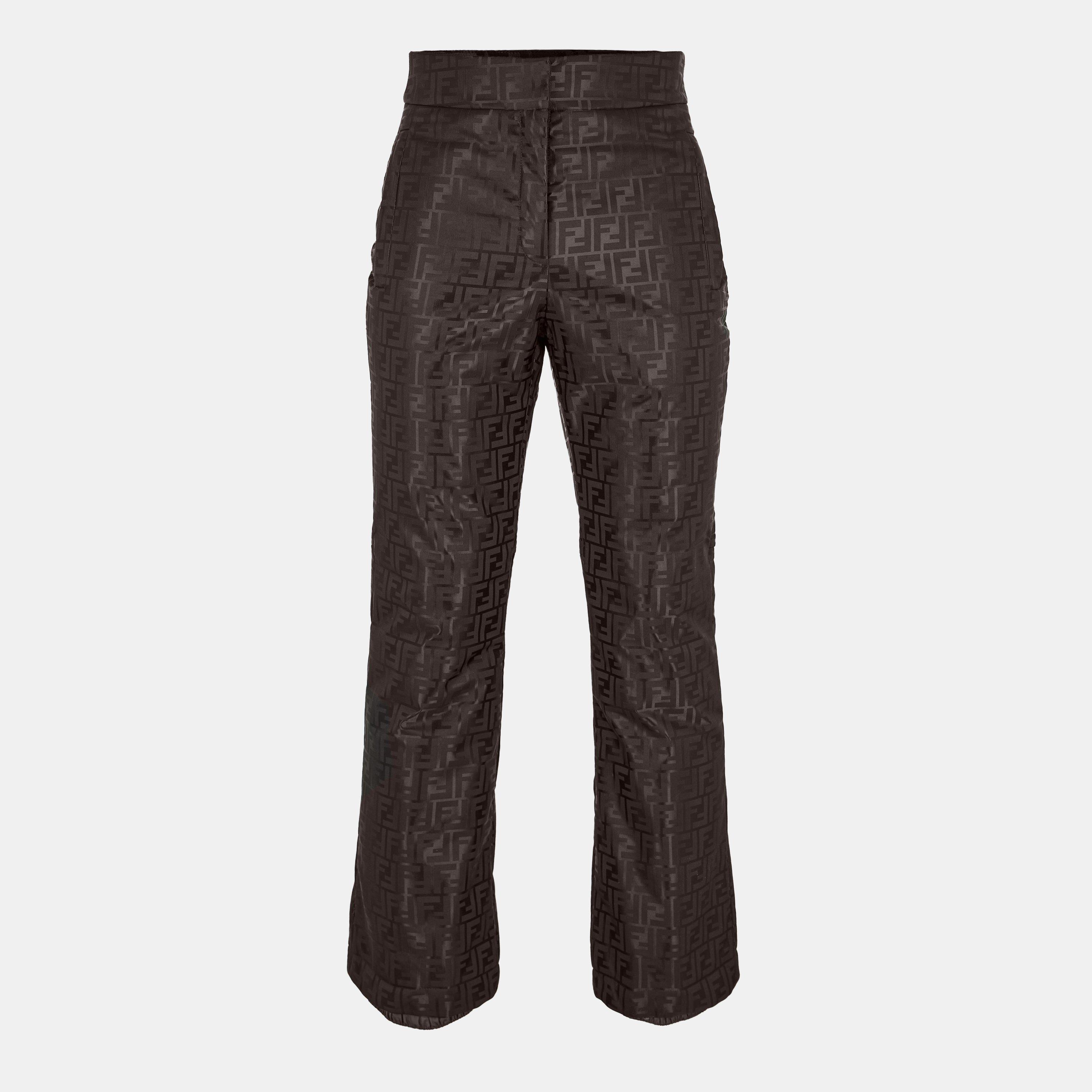 Fendi Women's Weather Resistant Tailored Fit Ski Trousers - Dark Brown - Size 42 (UK 10)