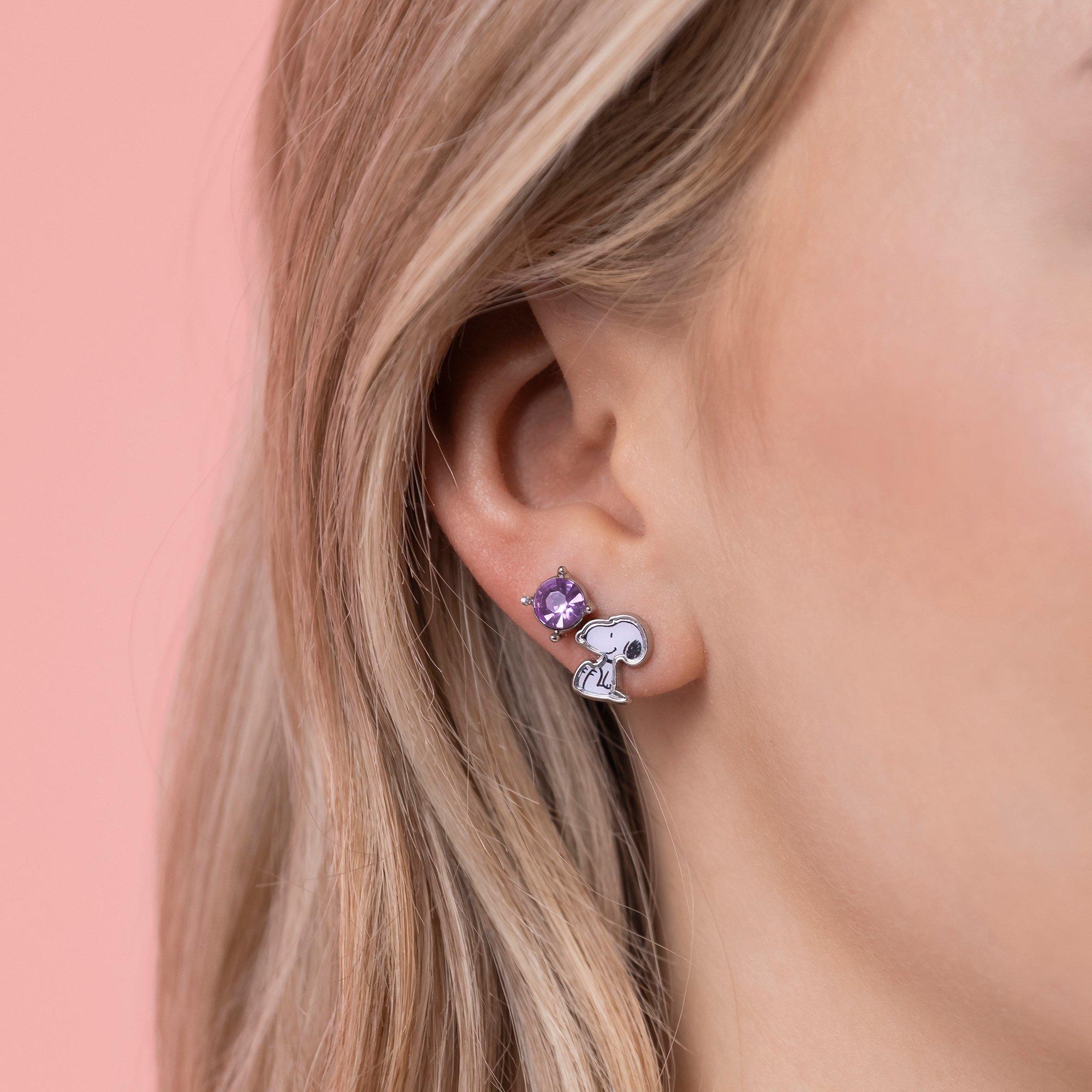 Silver - Snoopy - Peanuts Snoopy 3 PC earring set - 3