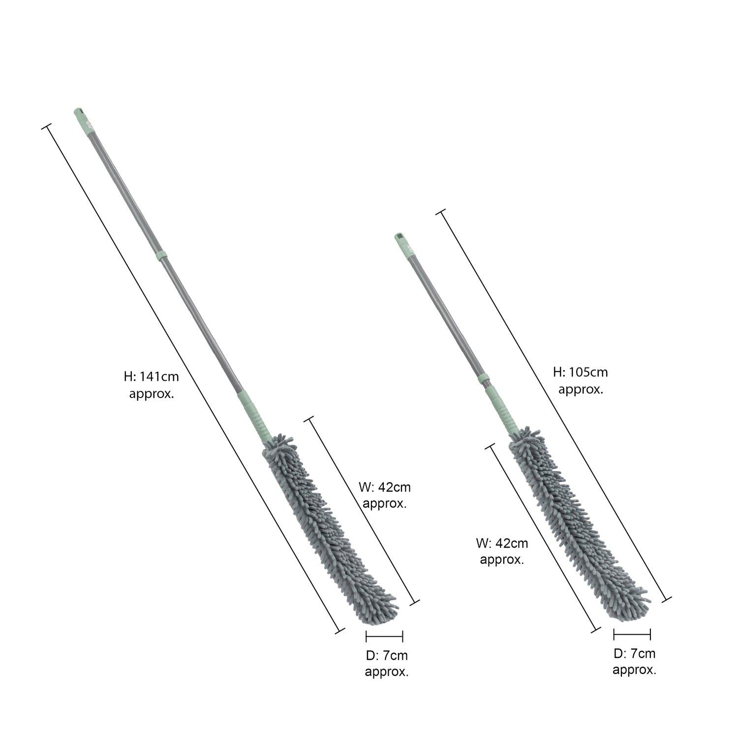 Grey - JVL - JVL Extendable Flexible Duster - Grey - 8
