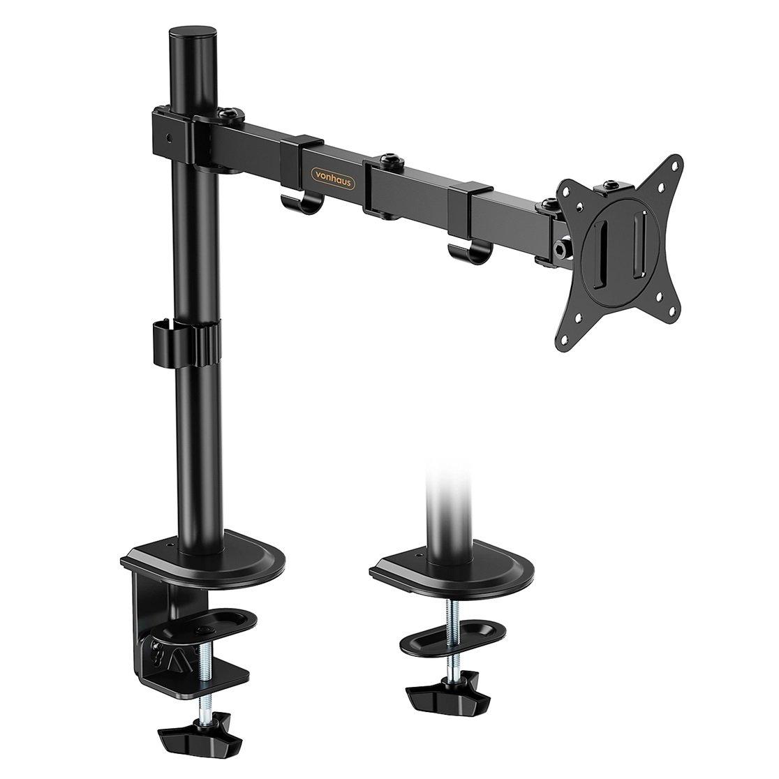 Black - VonHaus - Monitor Mount with Desk Clamp - 1