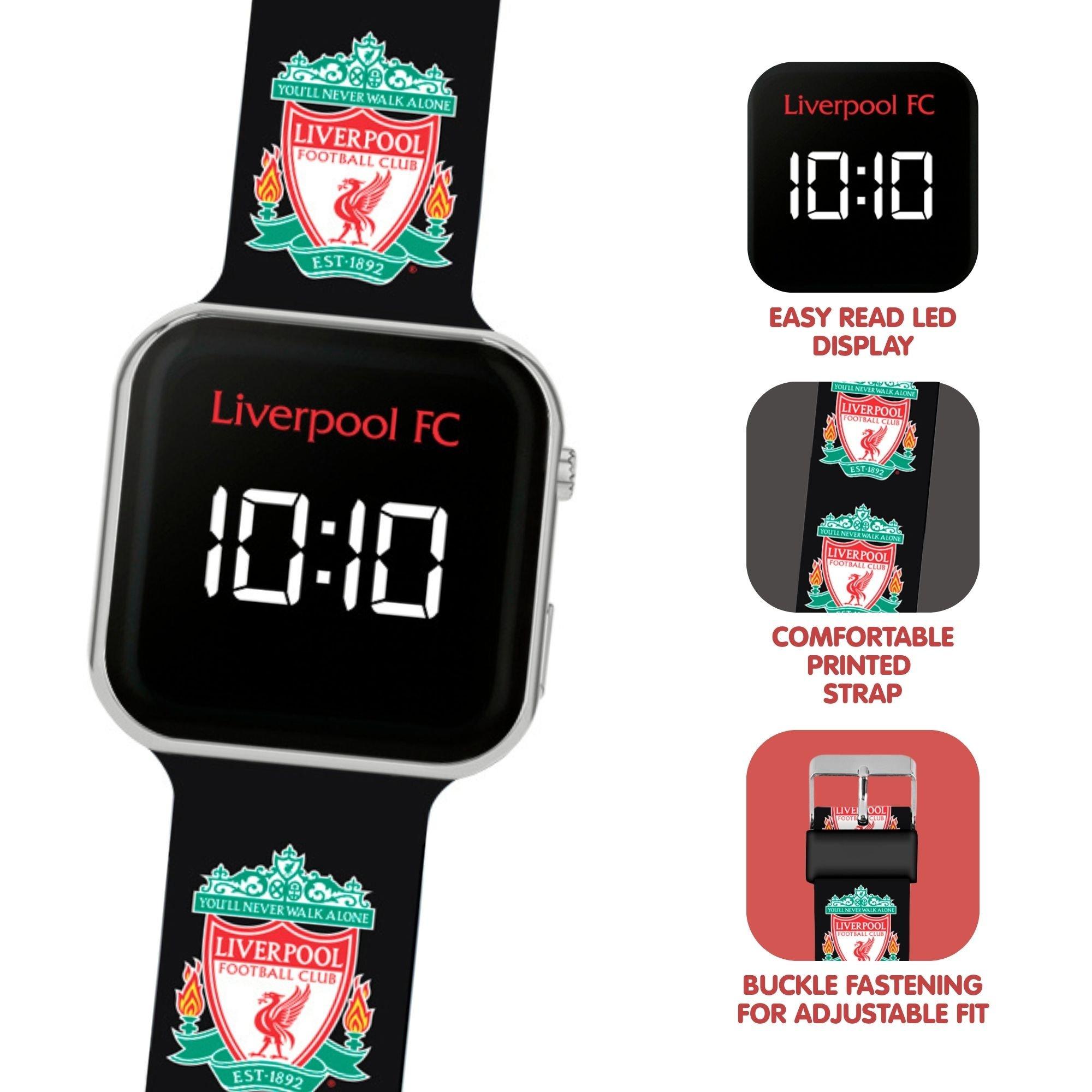 Black - Liverpool FC - Liverpool FC Silicone Strap LED Watch for Kids - 3