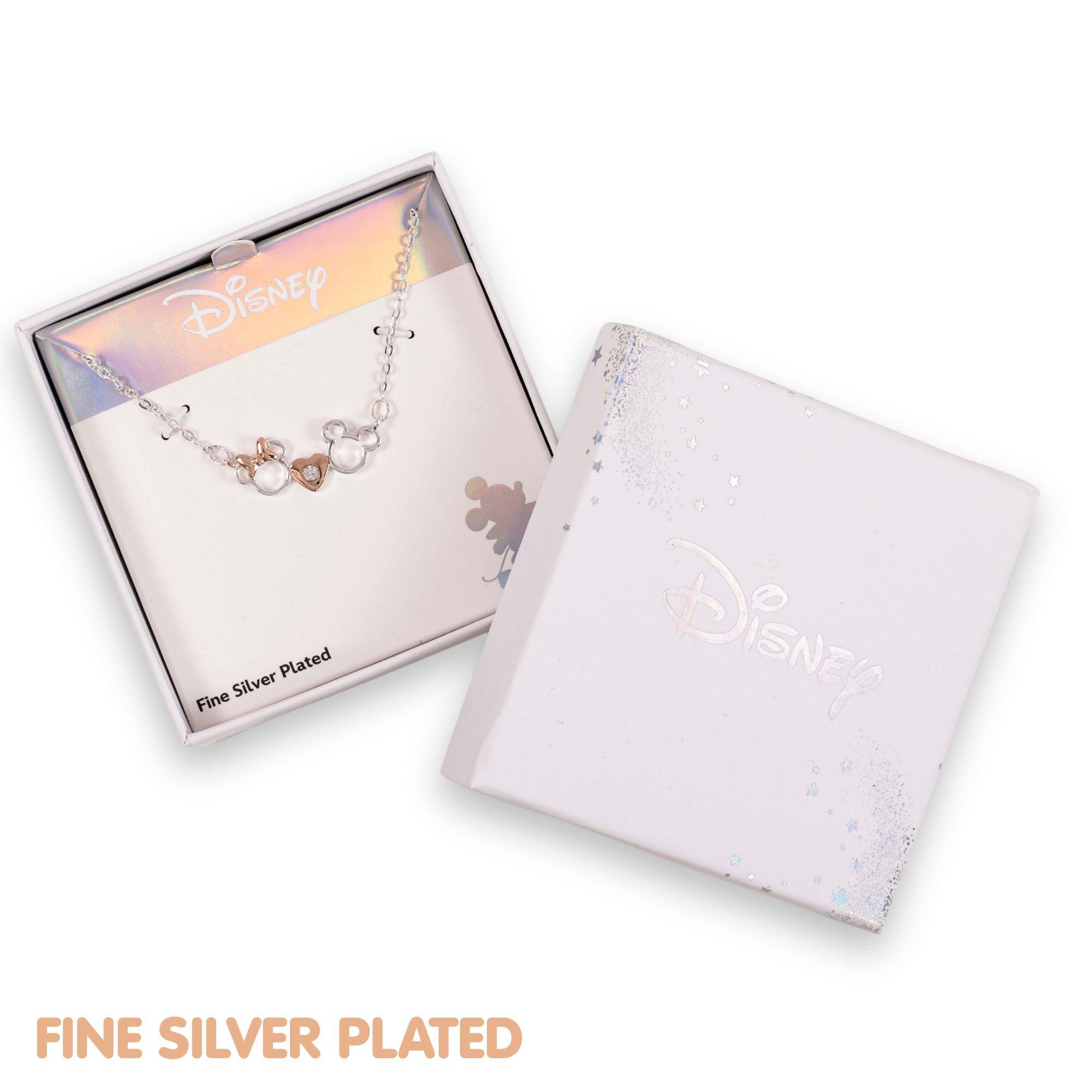 Silver - Disney - Mickey & Minnie two tone plated necklace - 3