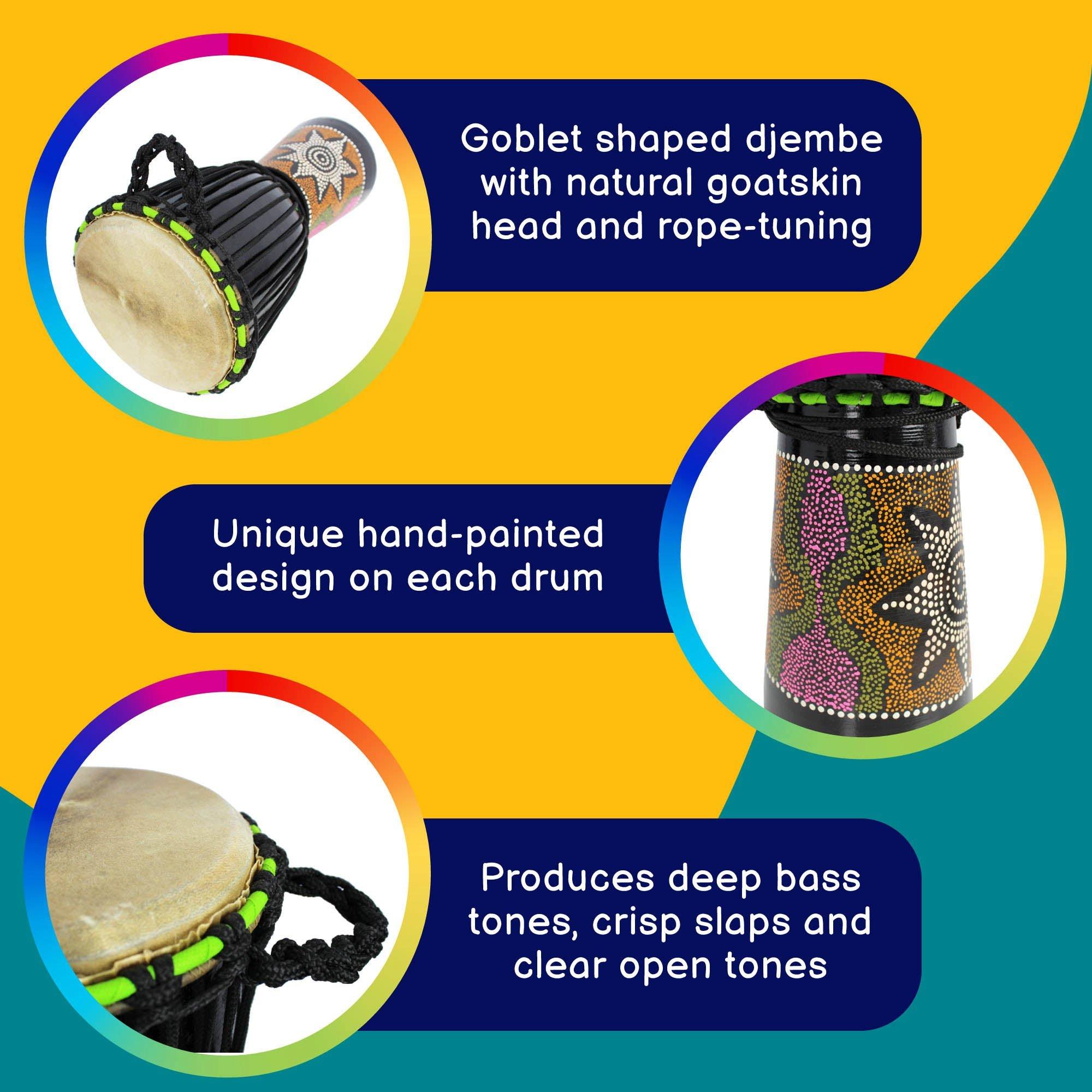 Multi - A-Star - A-Star 8 inch Painted Djembe - 2