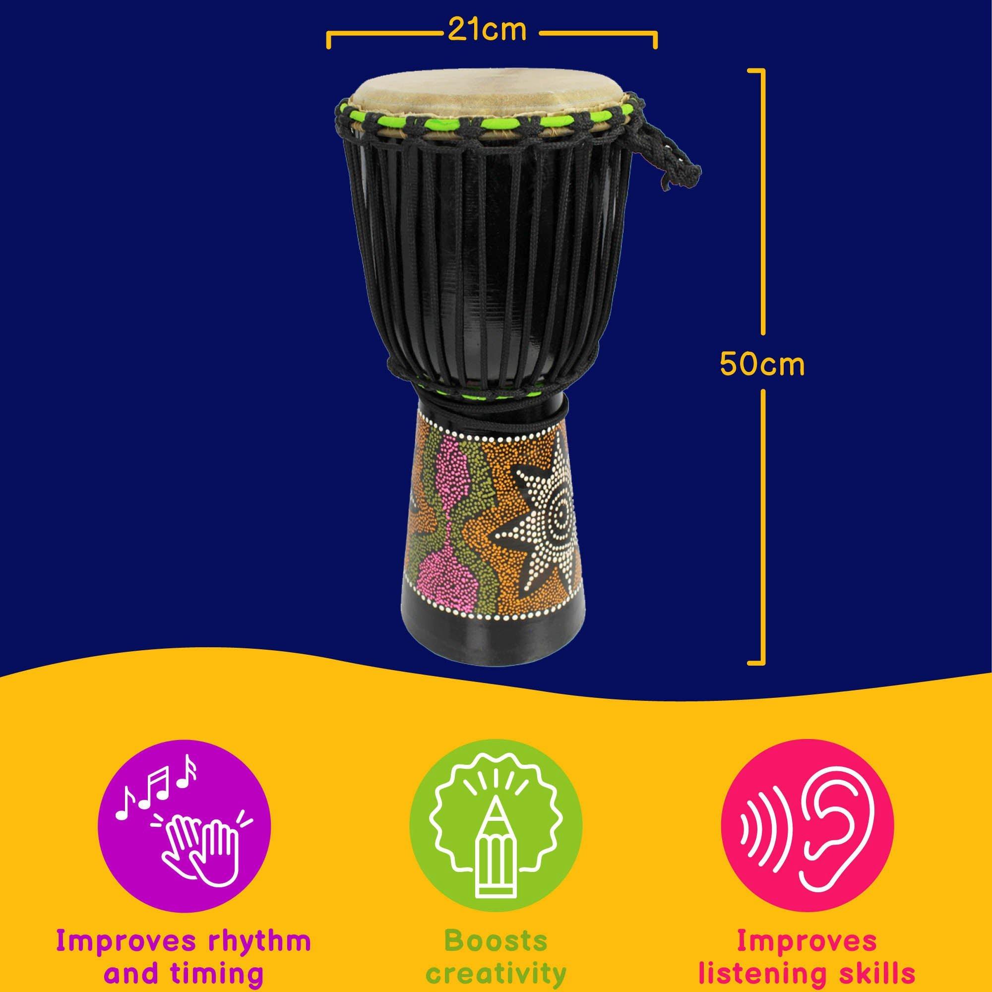 Multi - A-Star - A-Star 8 inch Painted Djembe - 3