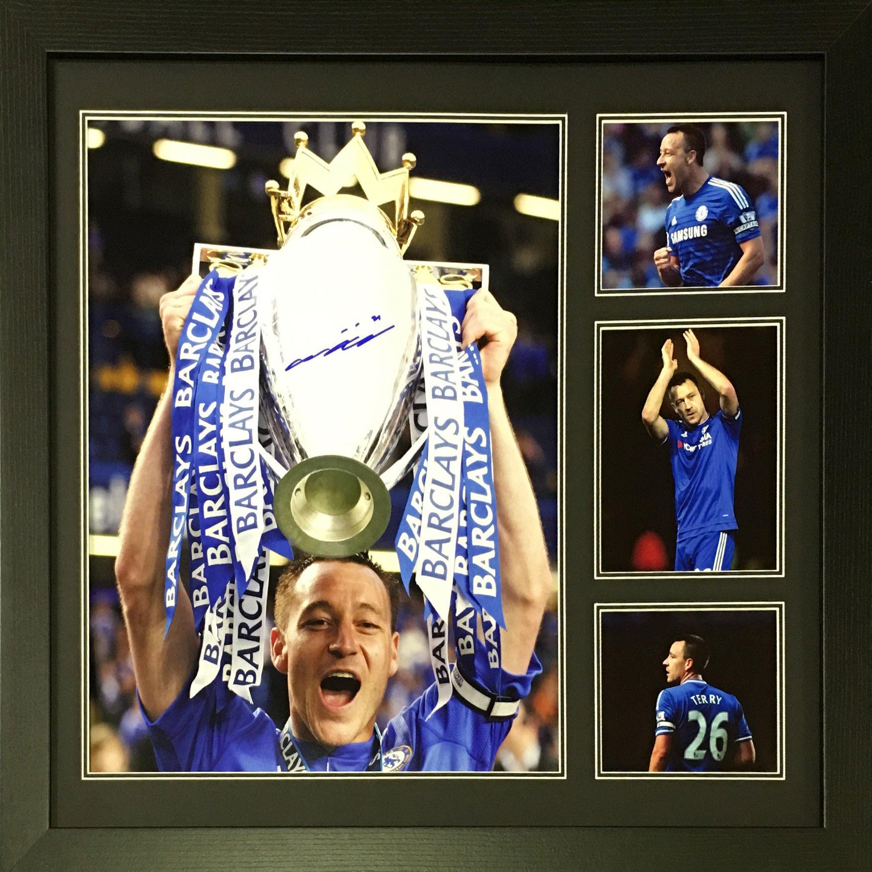 Allstarsignings Ltd  John Terry Signed & Framed Chelsea Photograph - Blue