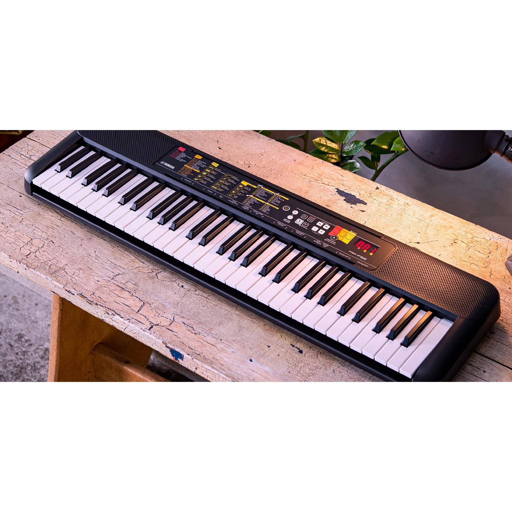Black - Yamaha - PSR-F52 Portable Keyboard - 3