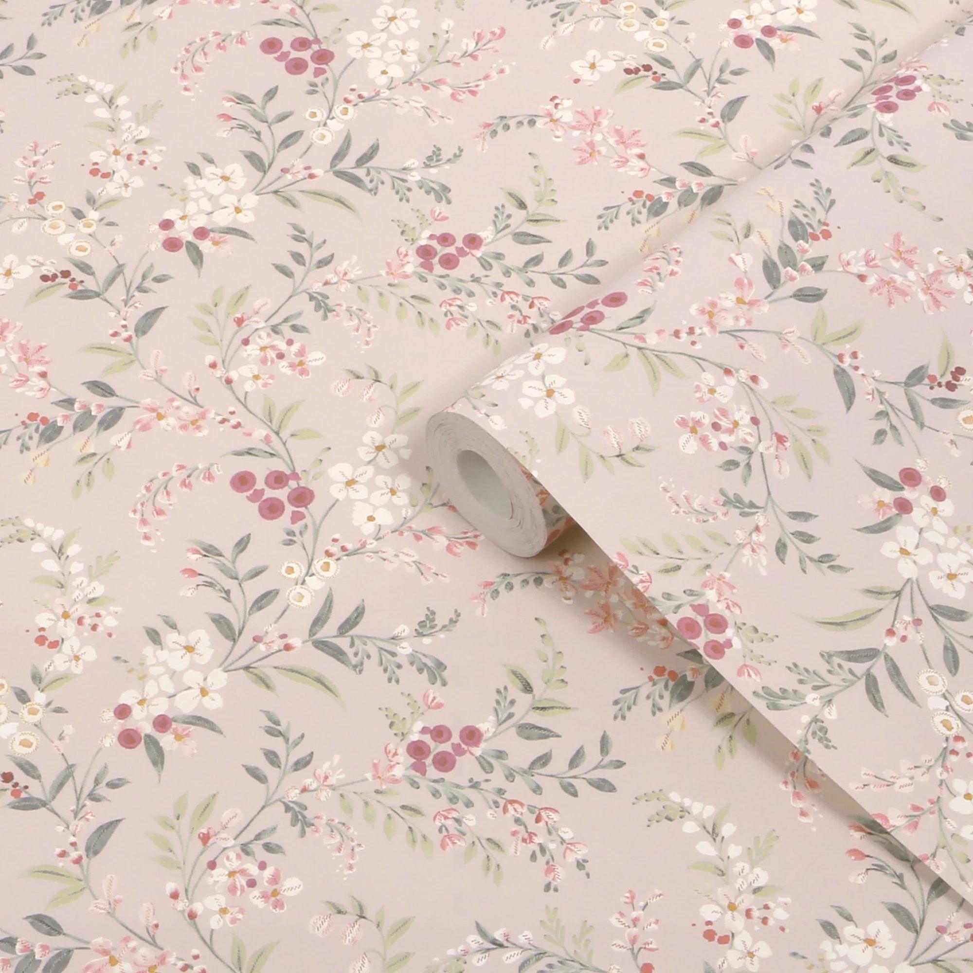 Soft Pink - Superfresco Easy - Clara Floral Wallpaper - 3