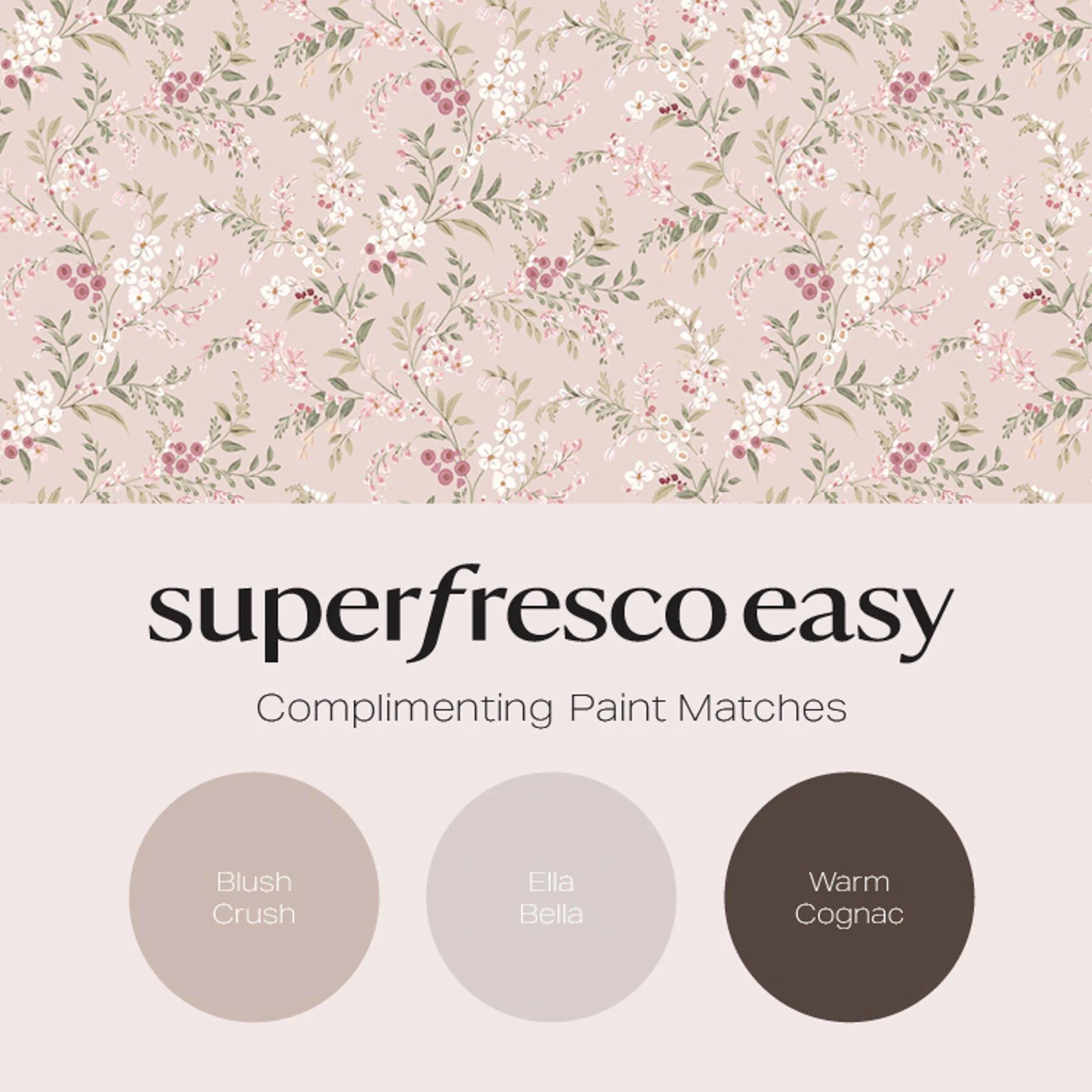 Soft Pink - Superfresco Easy - Clara Floral Wallpaper - 5
