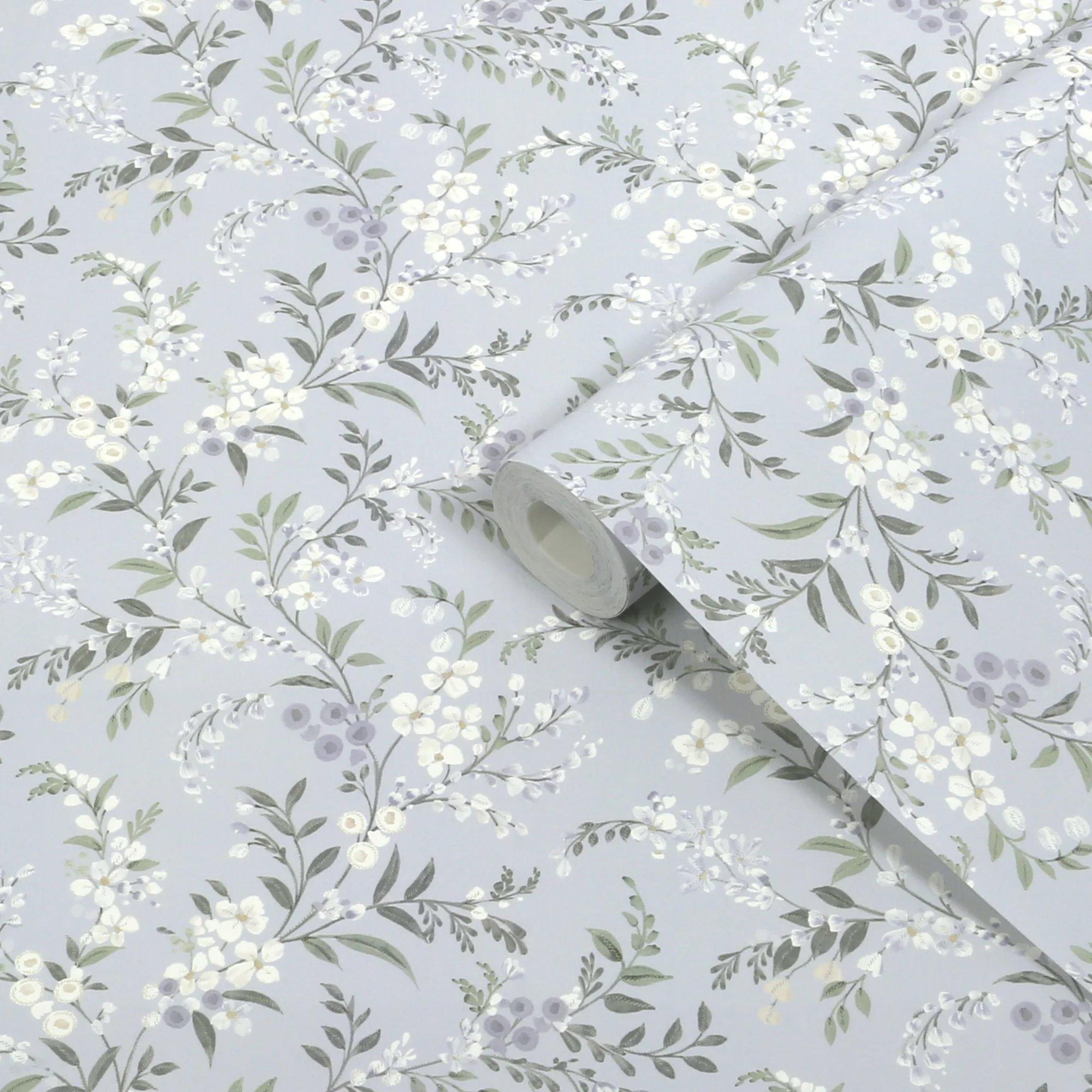 Blue - Superfresco Easy - Clara Floral Wallpaper - 3