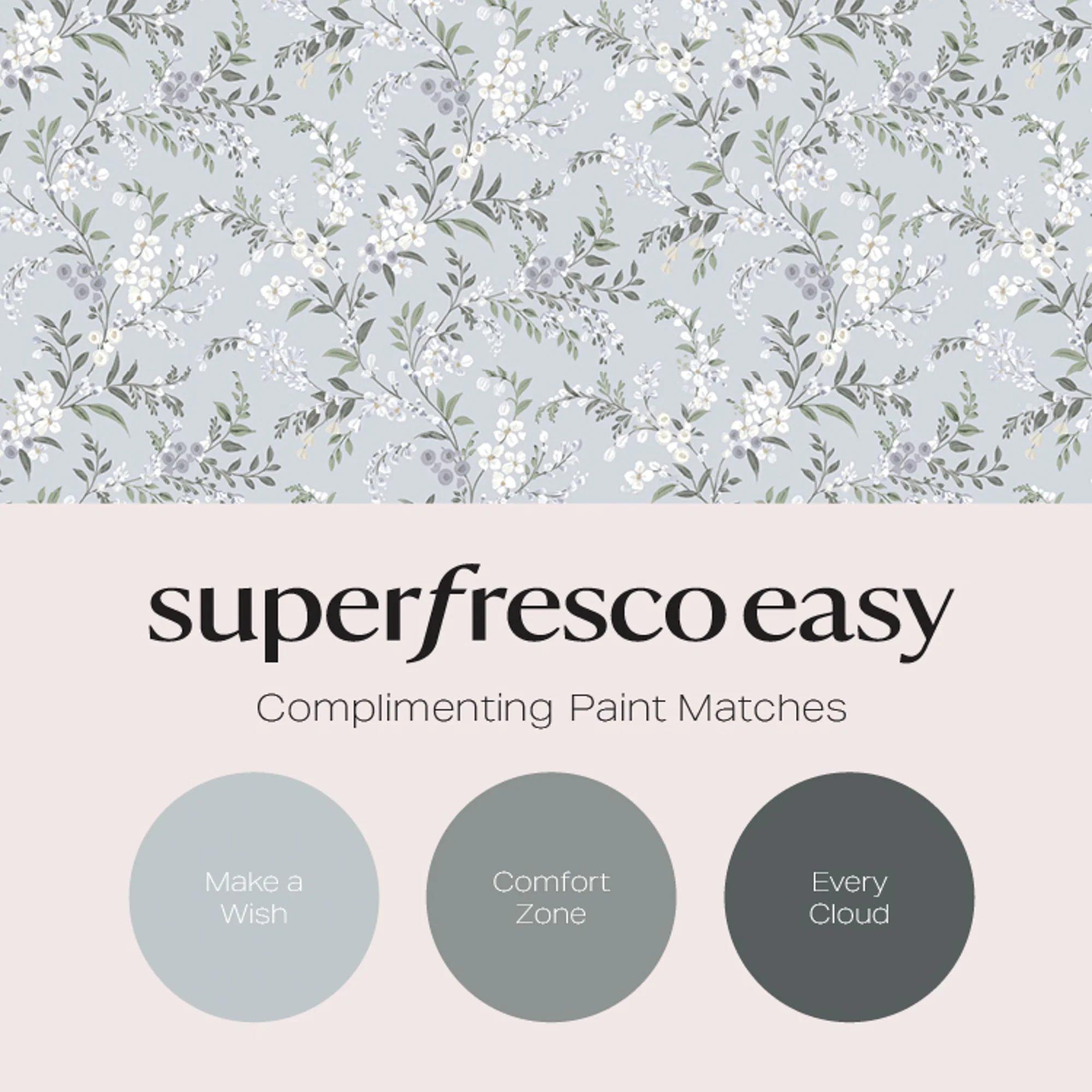 Blue - Superfresco Easy - Clara Floral Wallpaper - 5