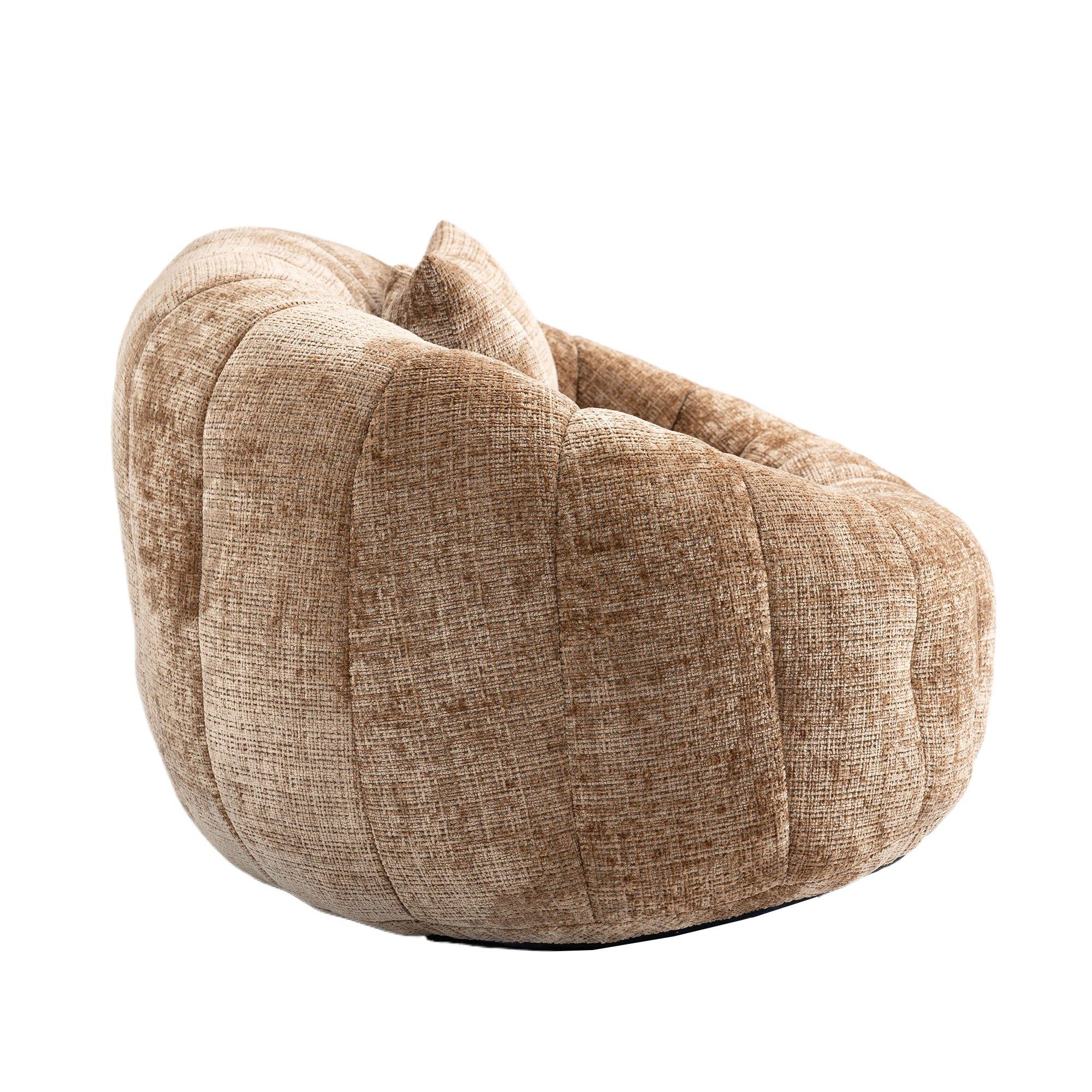 Coffee - Urban Meuble - Chenille Memory Foam Bean Bag Loveseat Sofa - 14