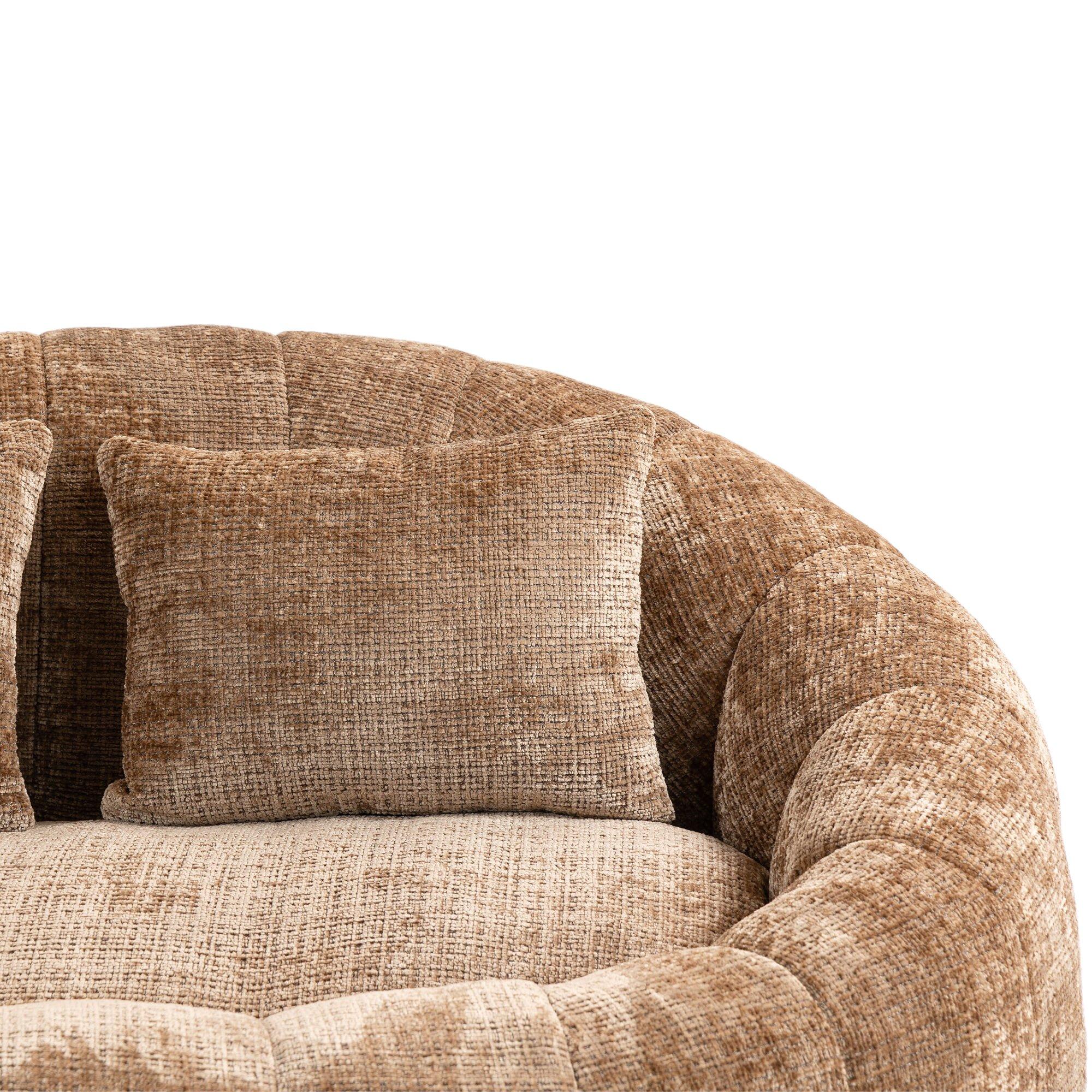 Coffee - Urban Meuble - Chenille Memory Foam Bean Bag Loveseat Sofa - 15