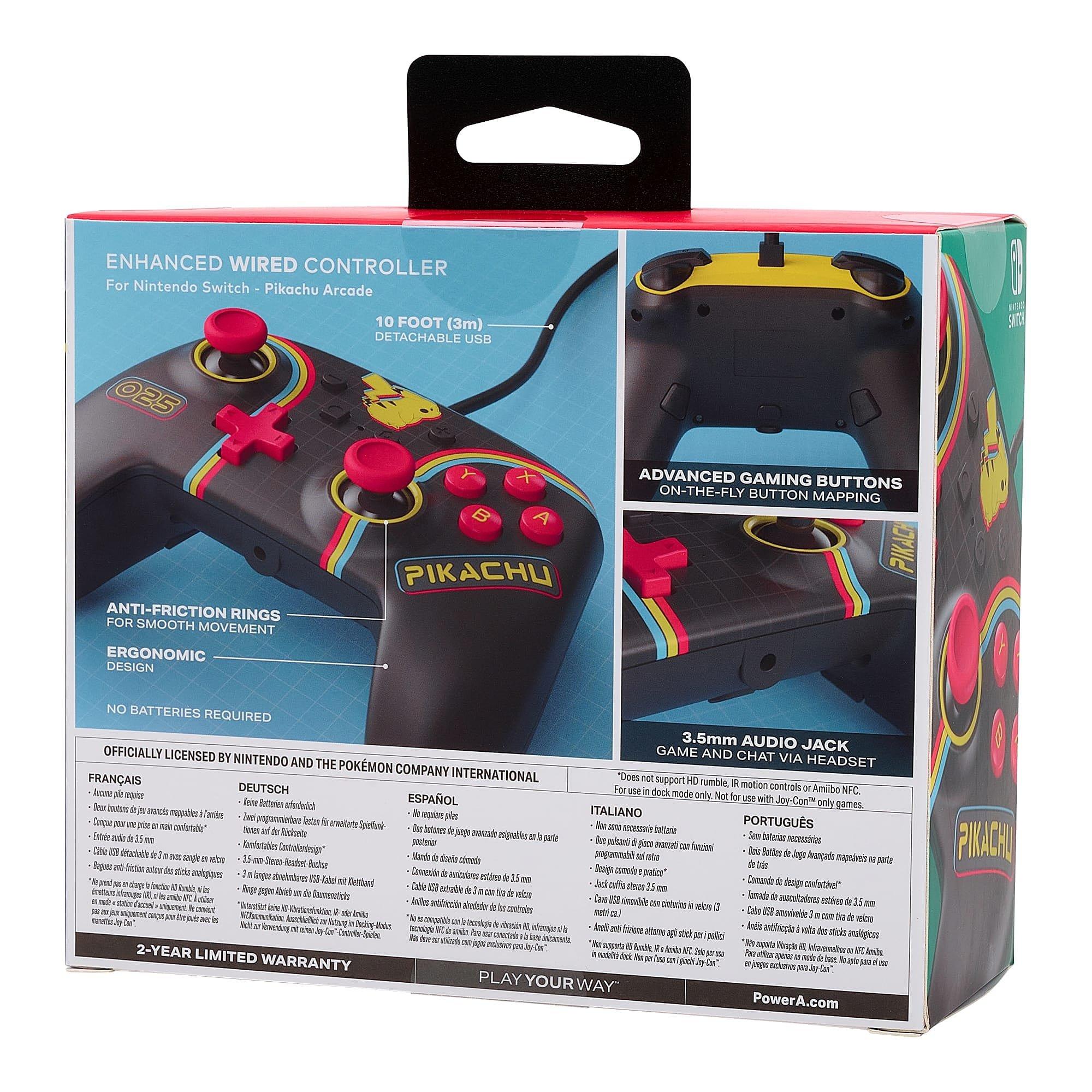 Pikachu Arcade - Pokemon - Switch Enhanced Wired Controller - Pikachu Arcade - 11