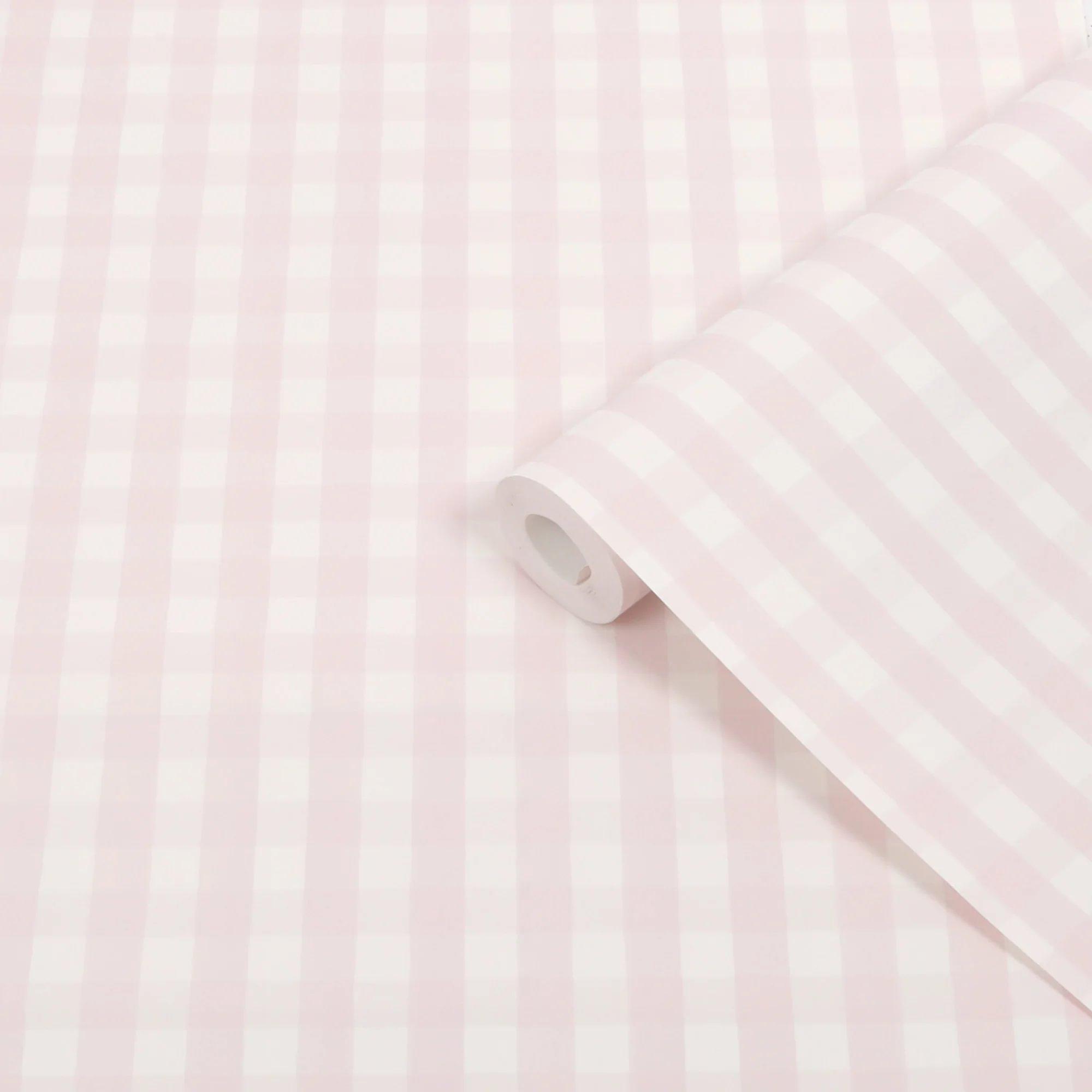 Soft Pink - Superfresco Easy - Hattie Gingham Wallpaper - 3