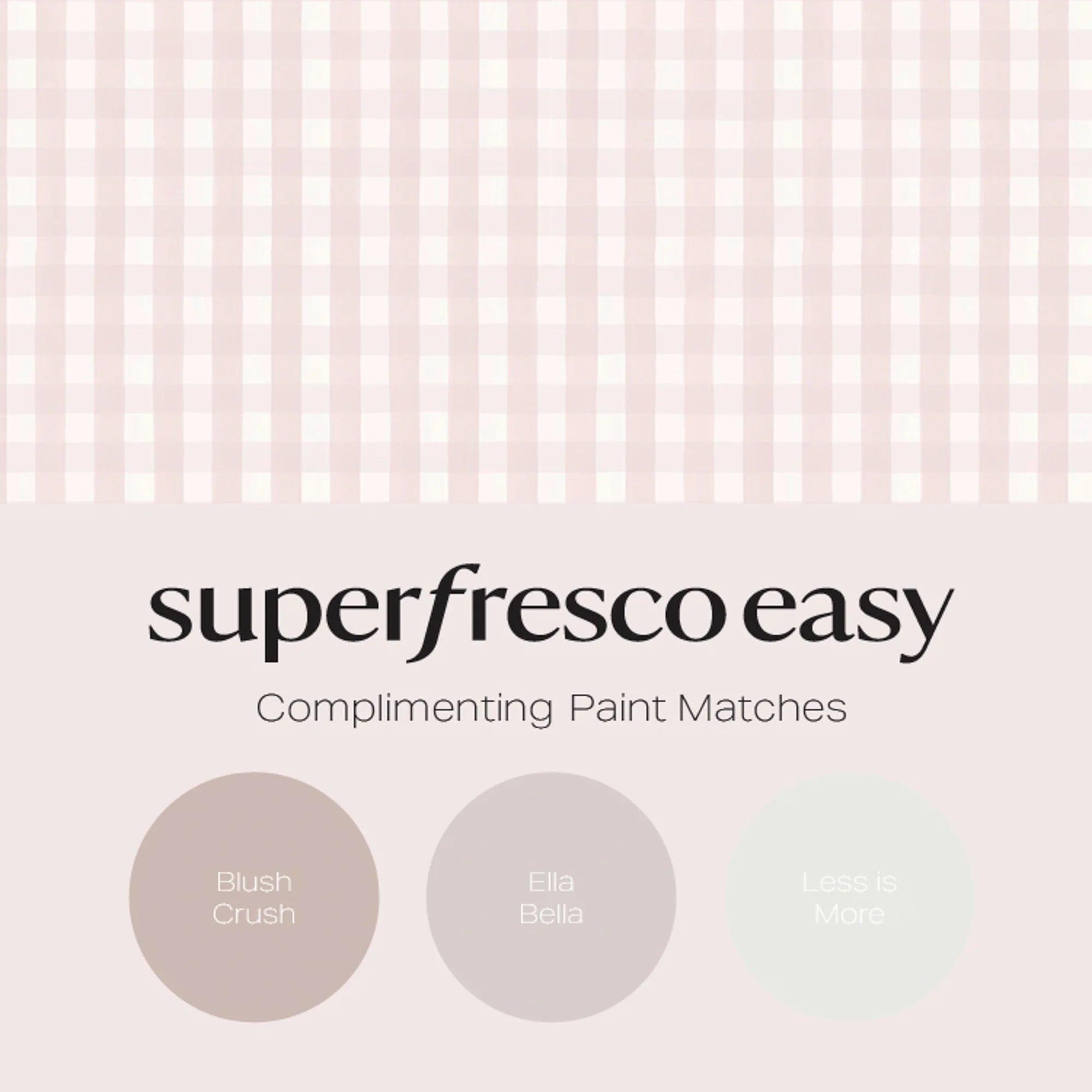 Soft Pink - Superfresco Easy - Hattie Gingham Wallpaper - 5