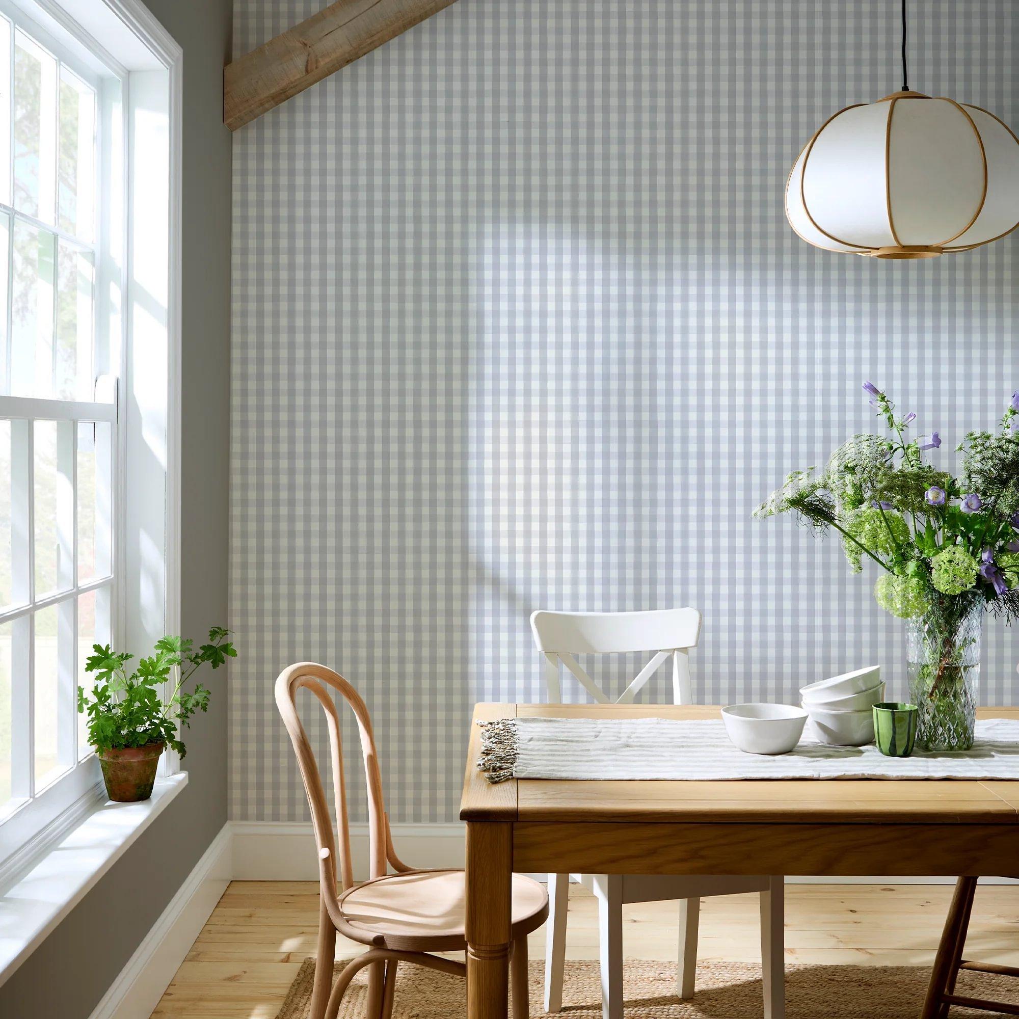 Duck Egg - Superfresco Easy - Hattie Gingham Wallpaper - 2