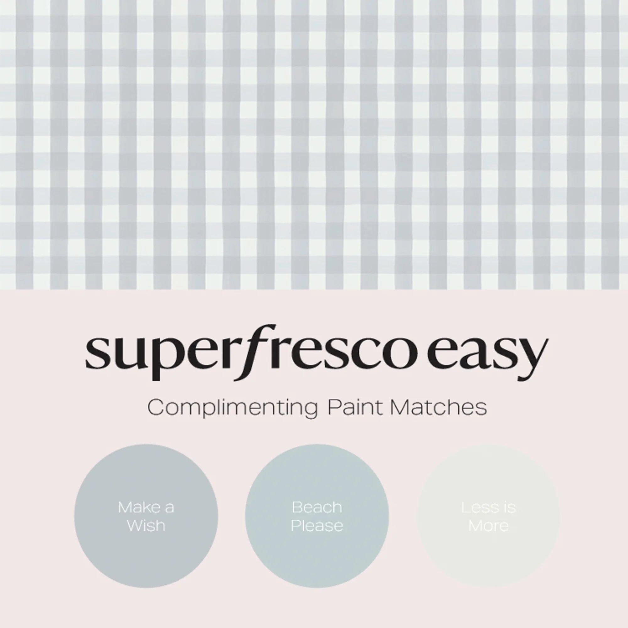 Duck Egg - Superfresco Easy - Hattie Gingham Wallpaper - 5