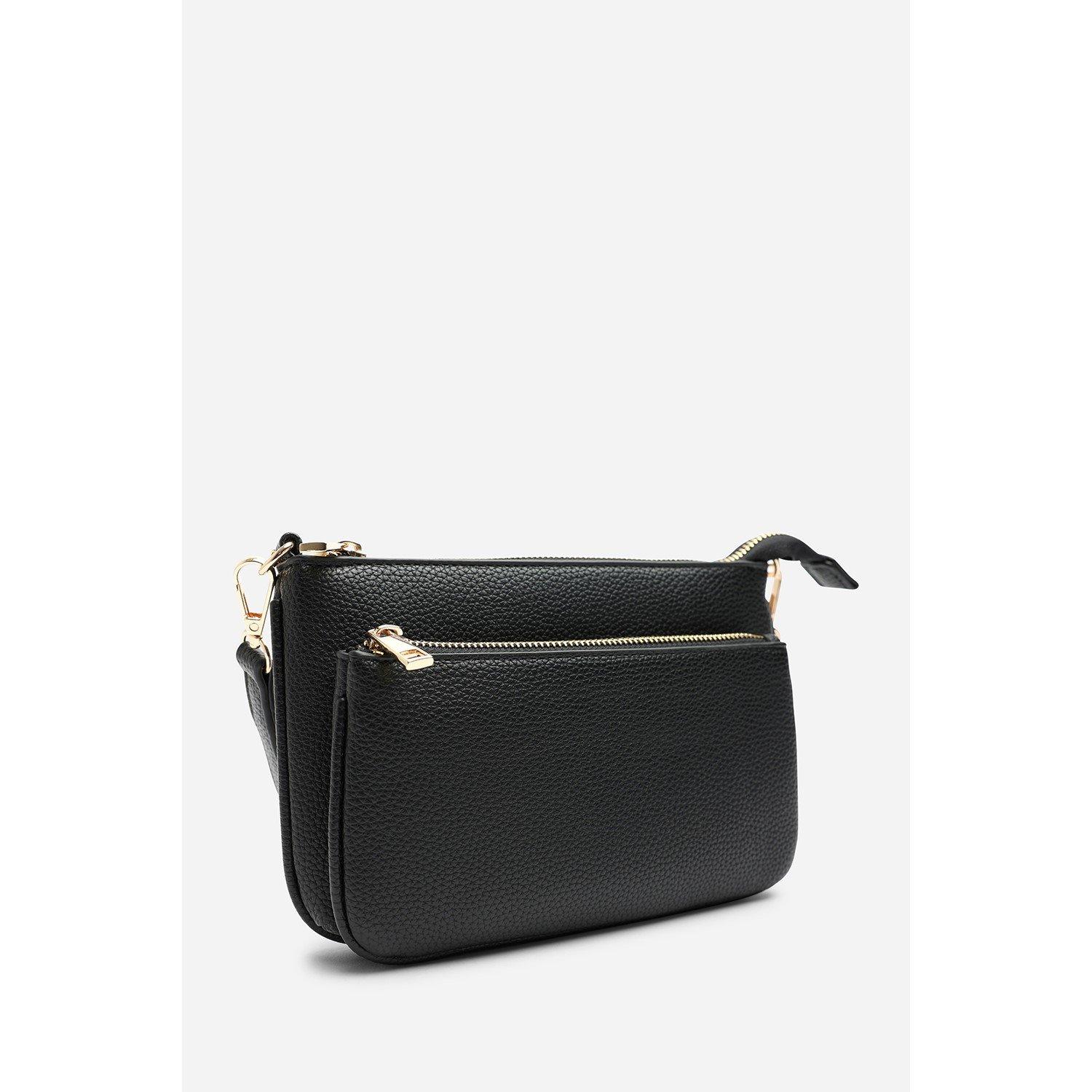 Black - Wheres That From - Elani Small Double Zip Cross Body Bag - 2