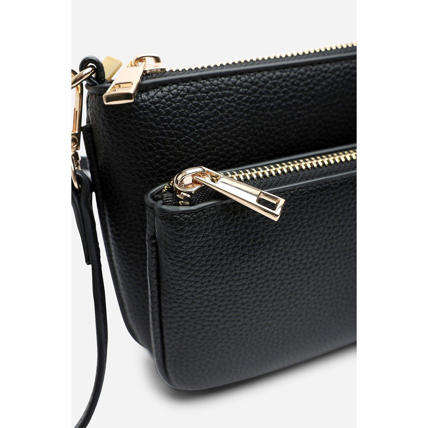 Black - Wheres That From - Elani Small Double Zip Cross Body Bag - 5