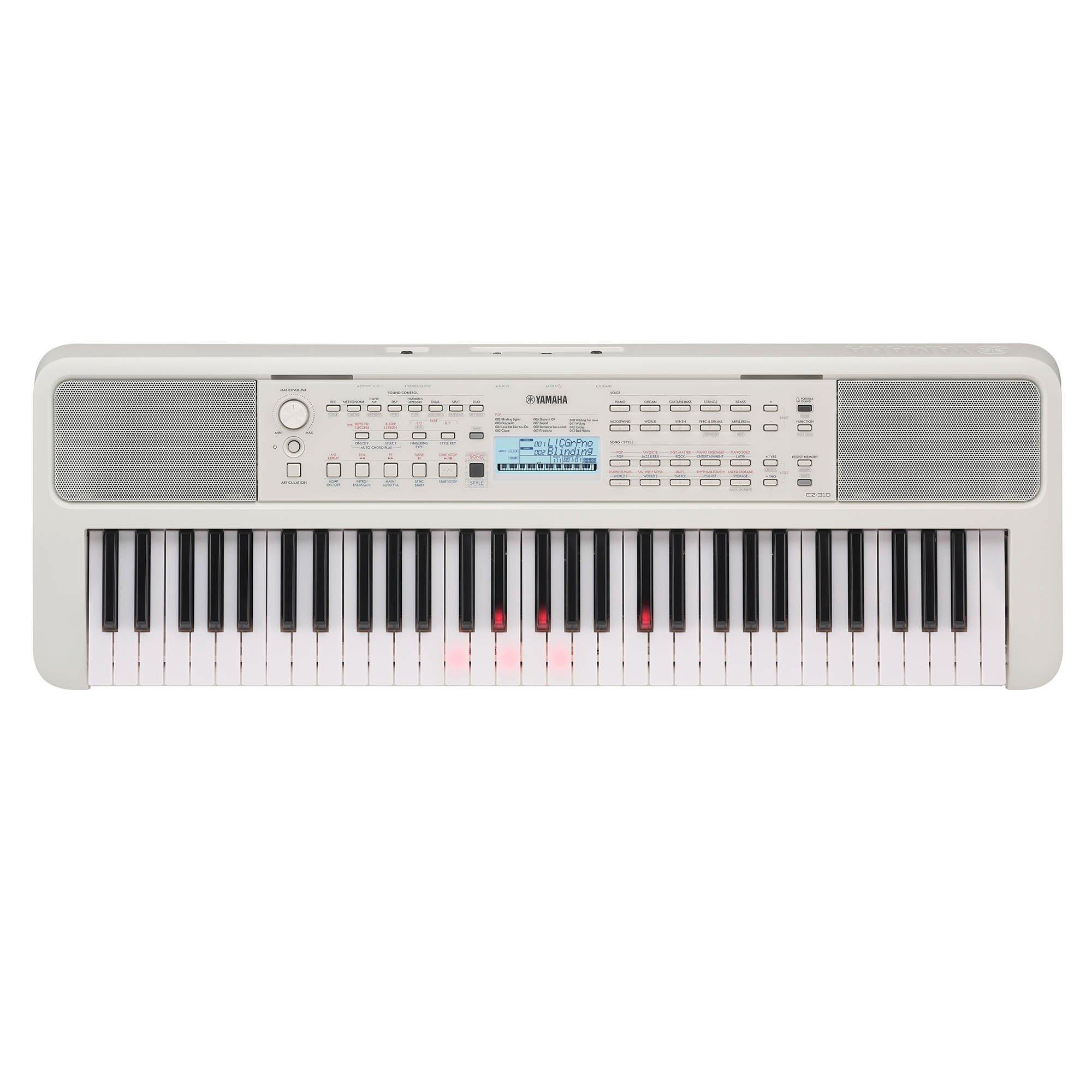 White - Yamaha - EZ310 Light Up Keyboard - 1
