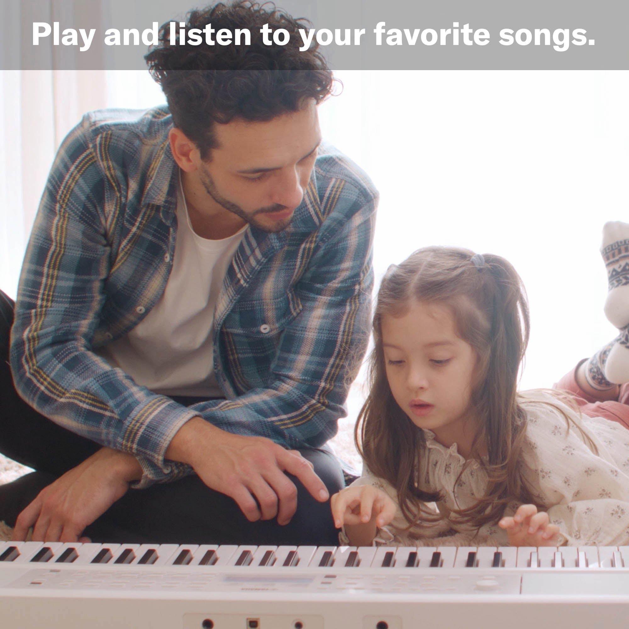 White - Yamaha - EZ310 Light Up Keyboard - 2