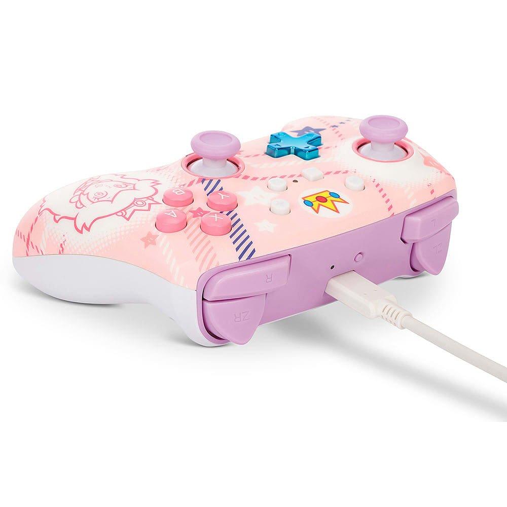 Tartan Pesca - PowerA - Enhanced Wireless Controller for Nintendo Switch - Princess Peach Plaid - 7