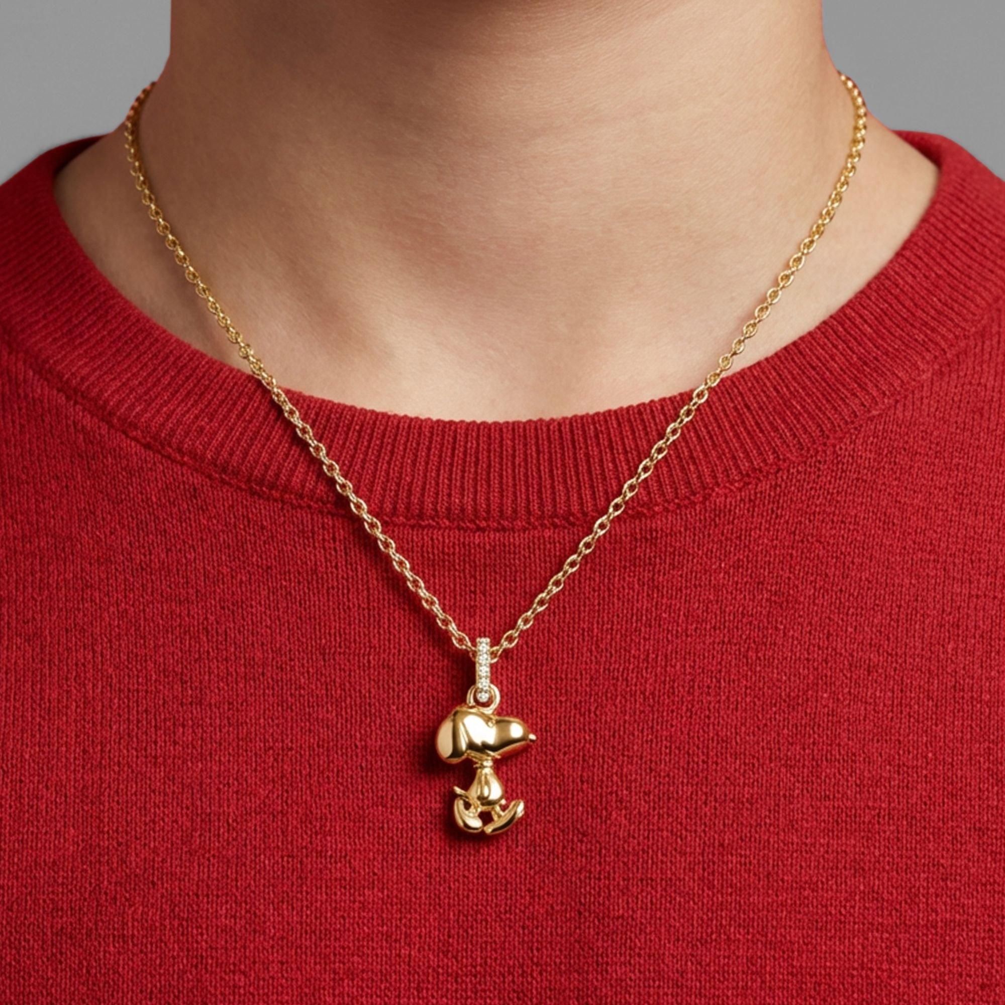 Gold - Snoopy - Snoopy gold plated pendant necklace - 2
