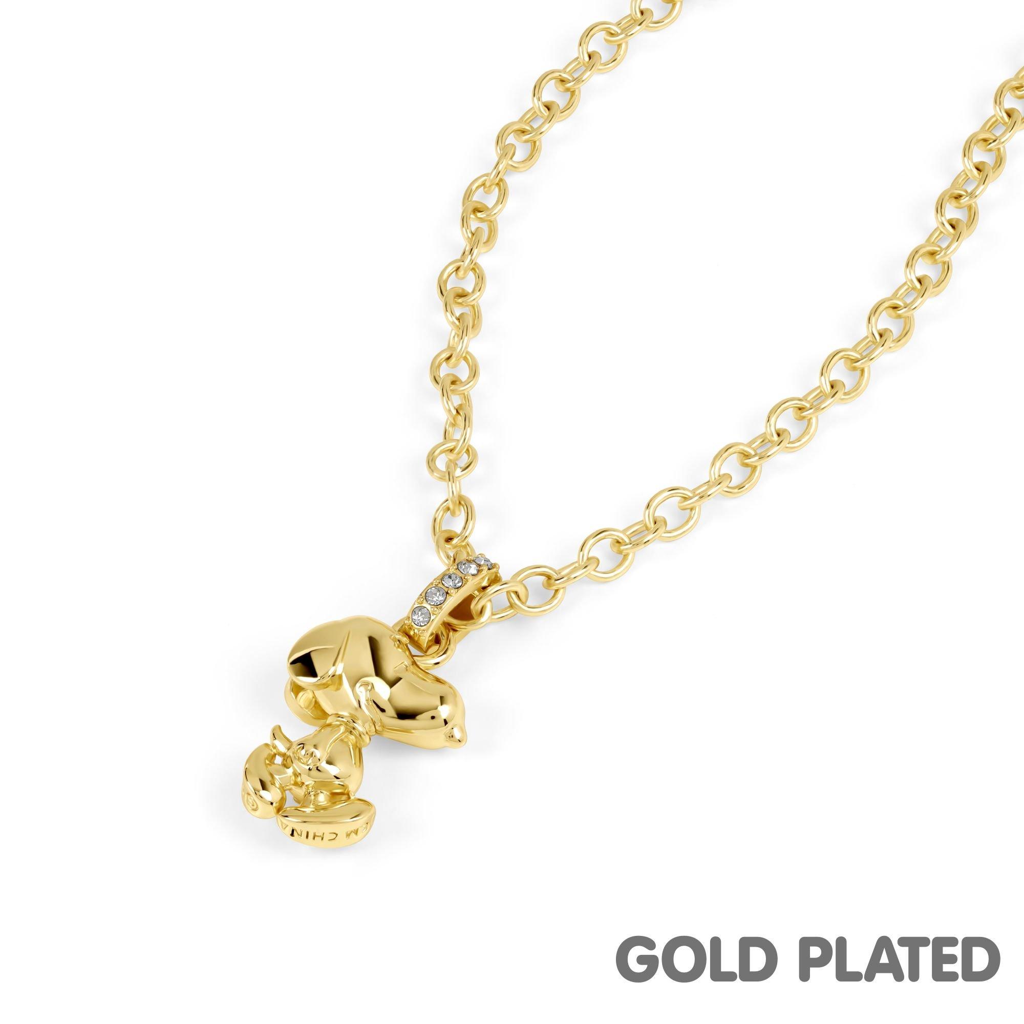 Gold - Snoopy - Snoopy gold plated pendant necklace - 3
