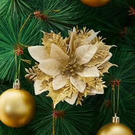 LIFE IDEAS 24pcs Artificial Poinsettia Flowers Set