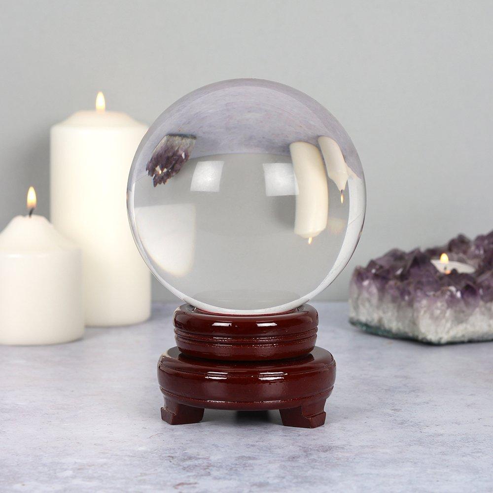 Clear - Something Different - 13cm Crystal Ball with Stand - 1