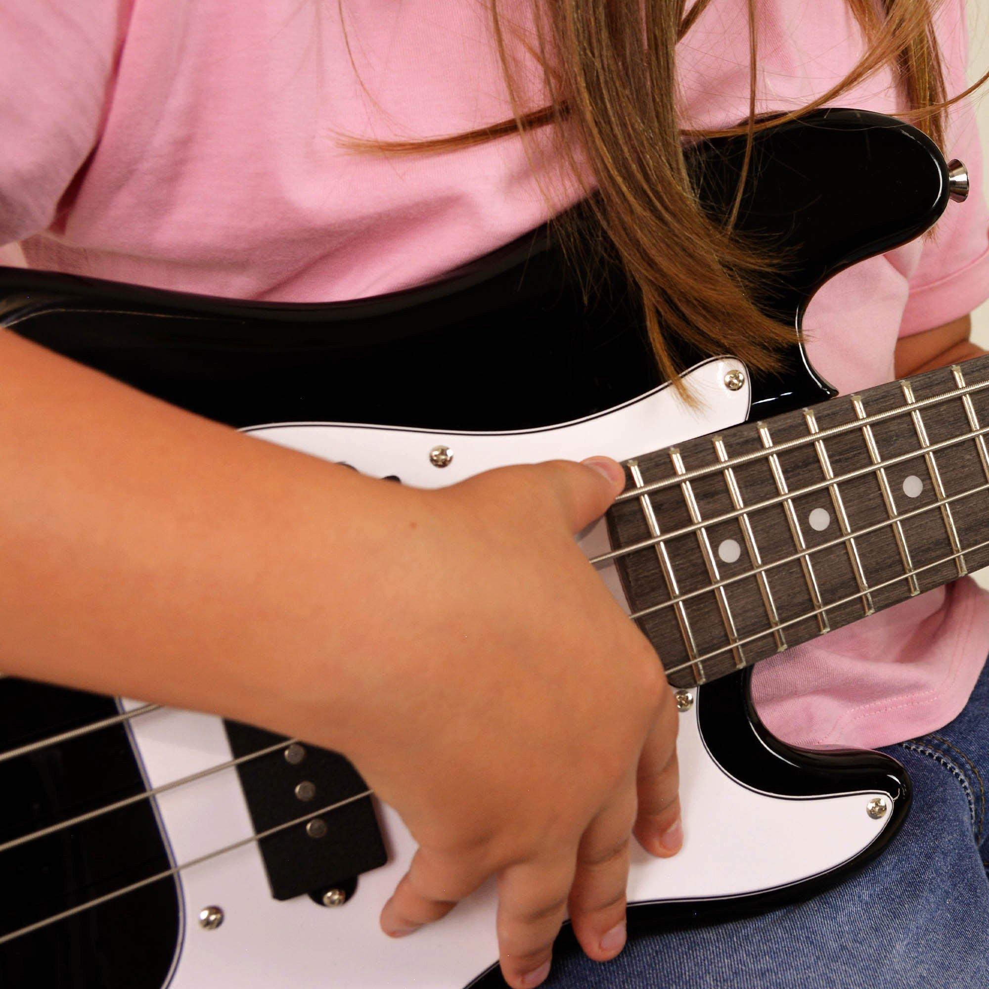 Black And White - 3rd Avenue - three quarter Bass Guitar Pack - Black - 6