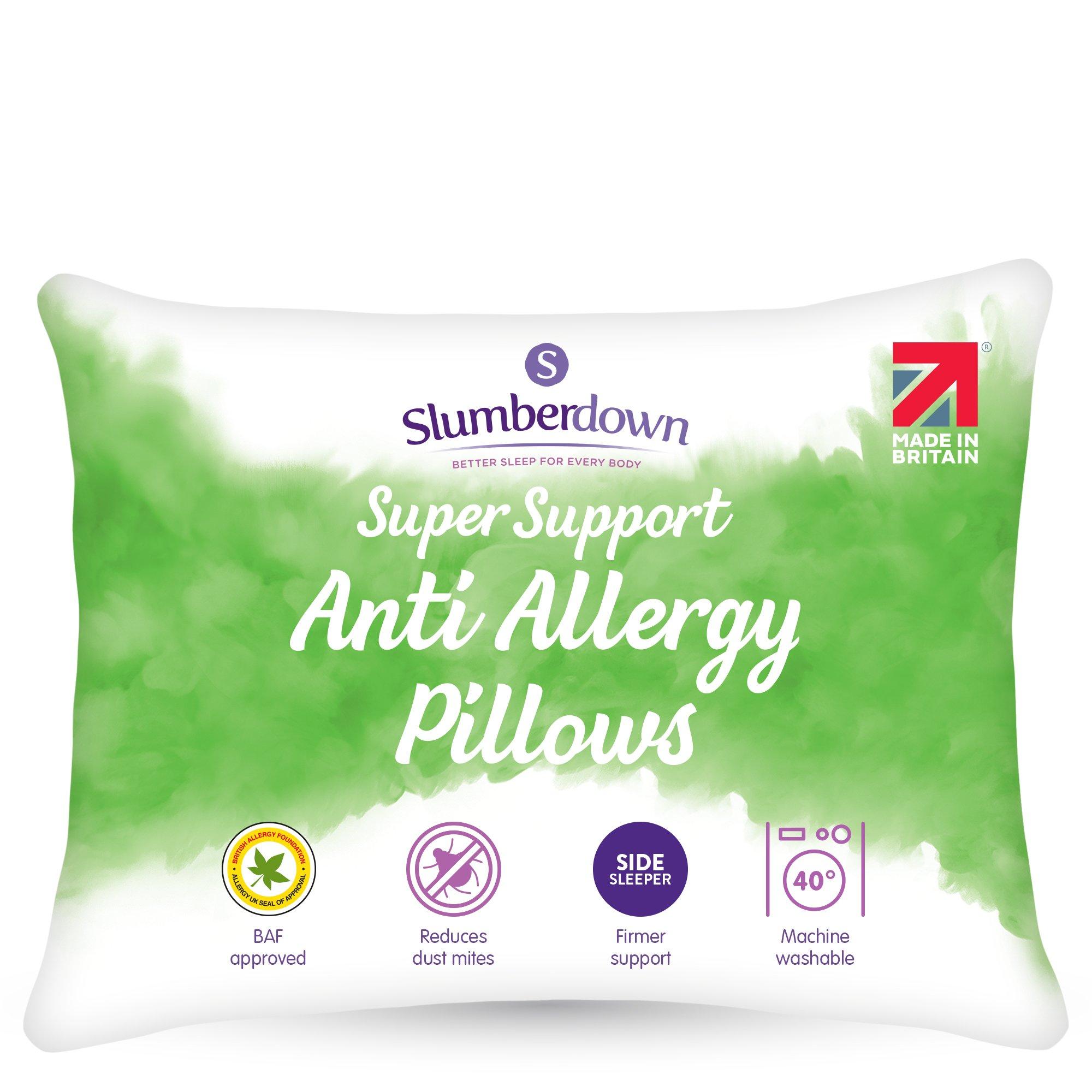 White - Slumberdown - Anti Allergy Super Support Pillows - 1
