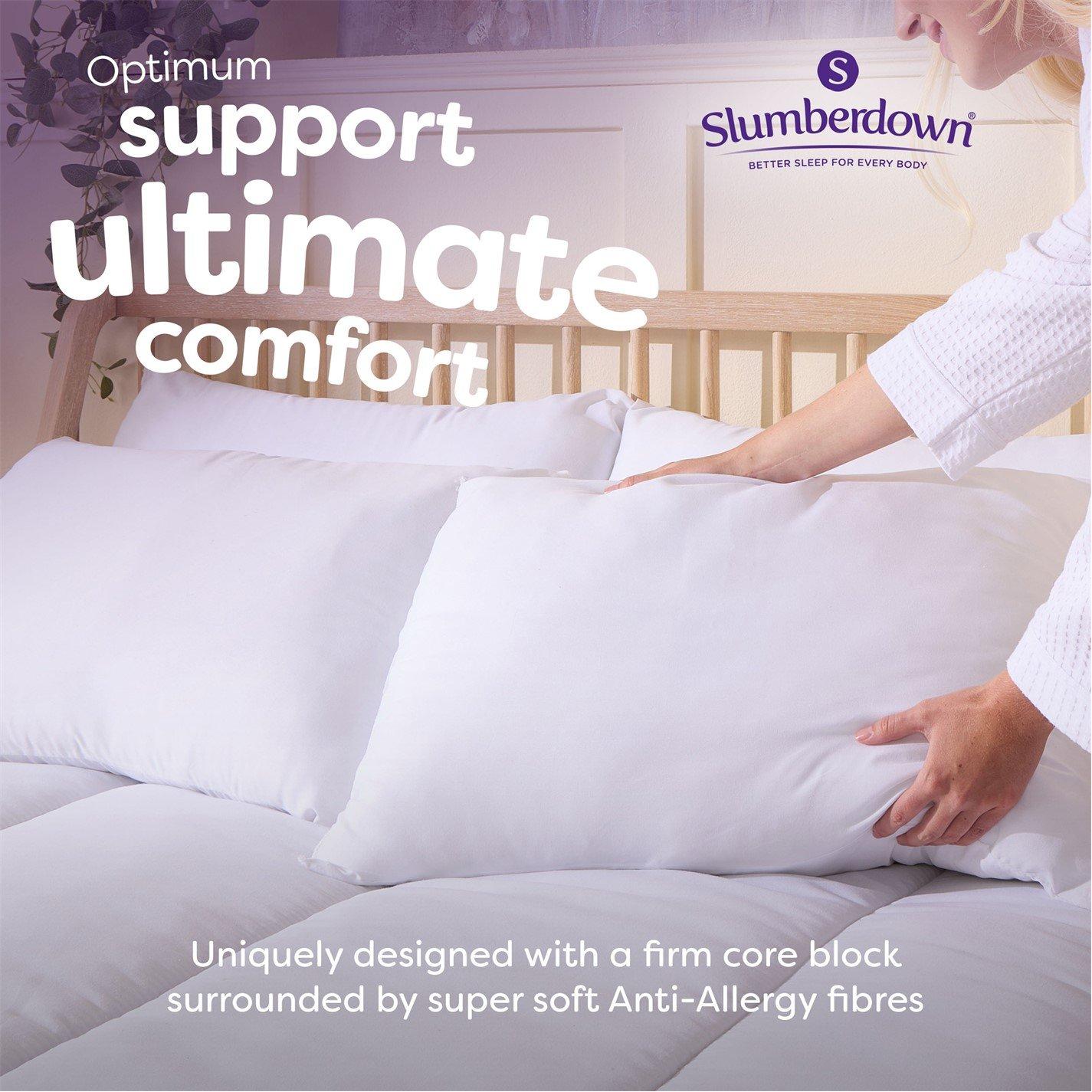 White - Slumberdown - Anti Allergy Super Support Pillows - 3