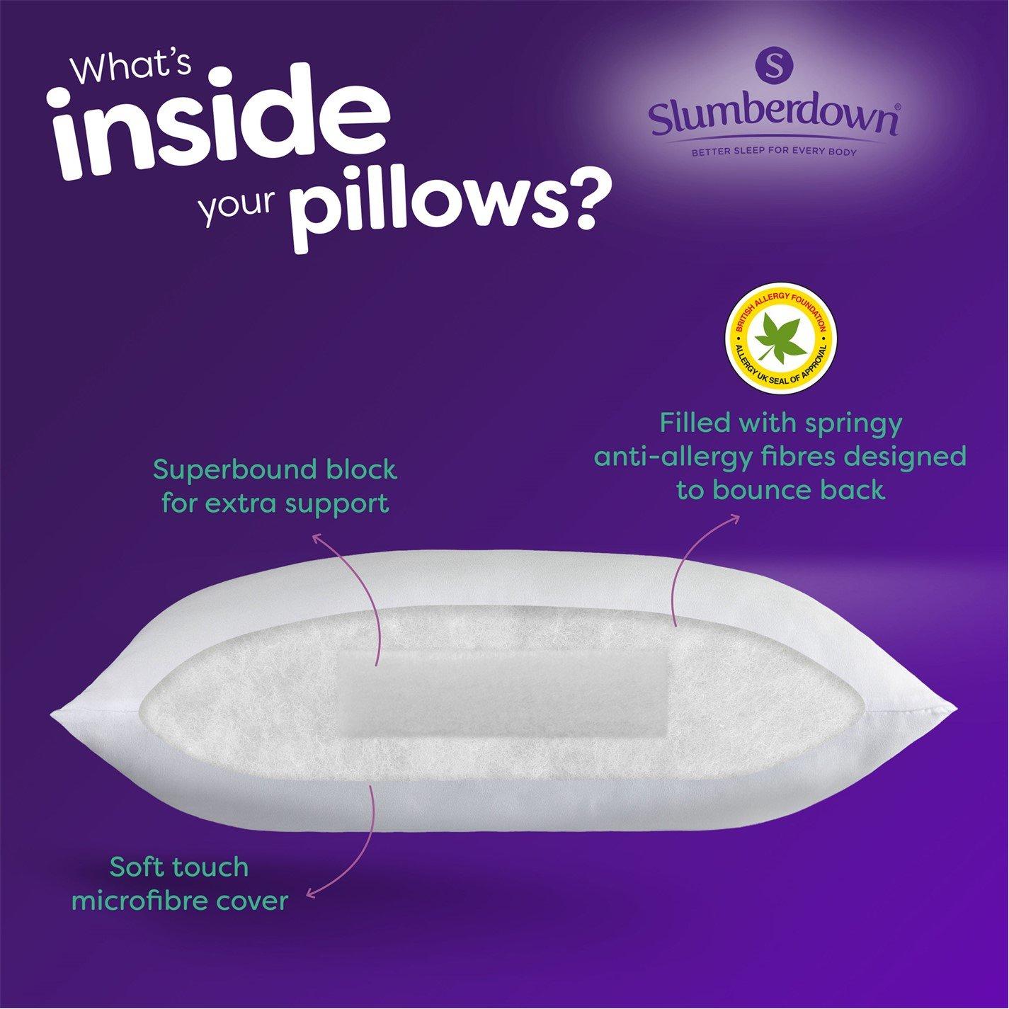 White - Slumberdown - Anti Allergy Super Support Pillows - 7