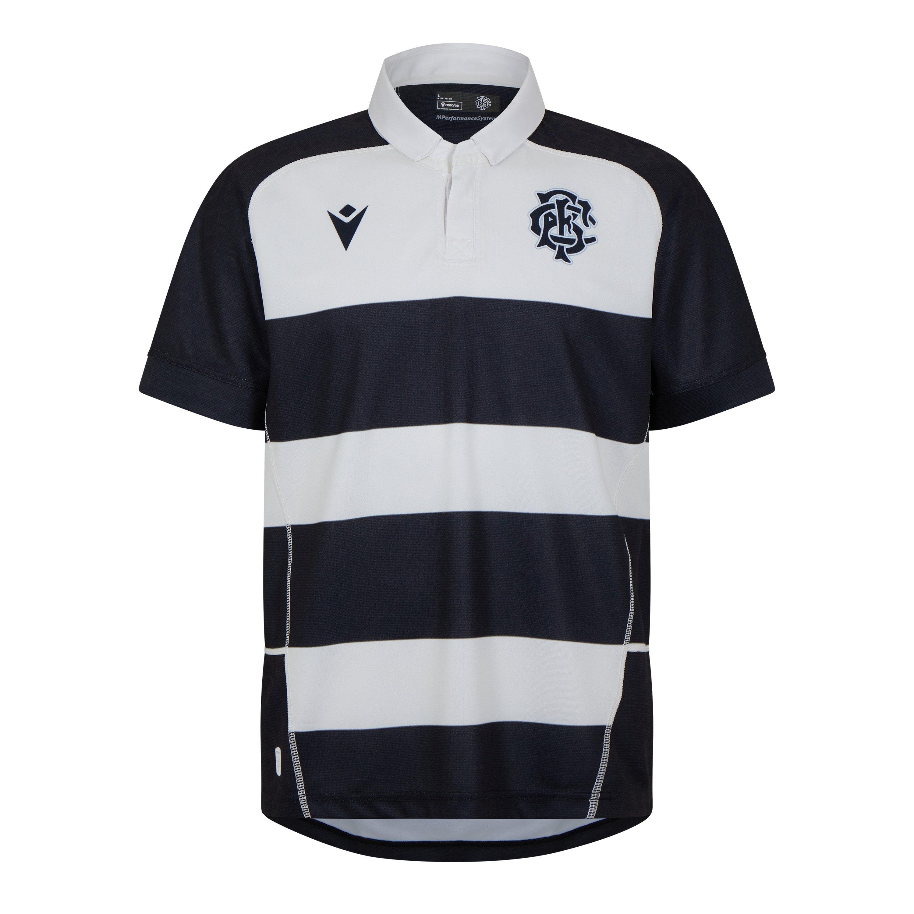 Negro/Blanco - Macron - Barbarians Home Shirt 2024 2025 Mens - 1