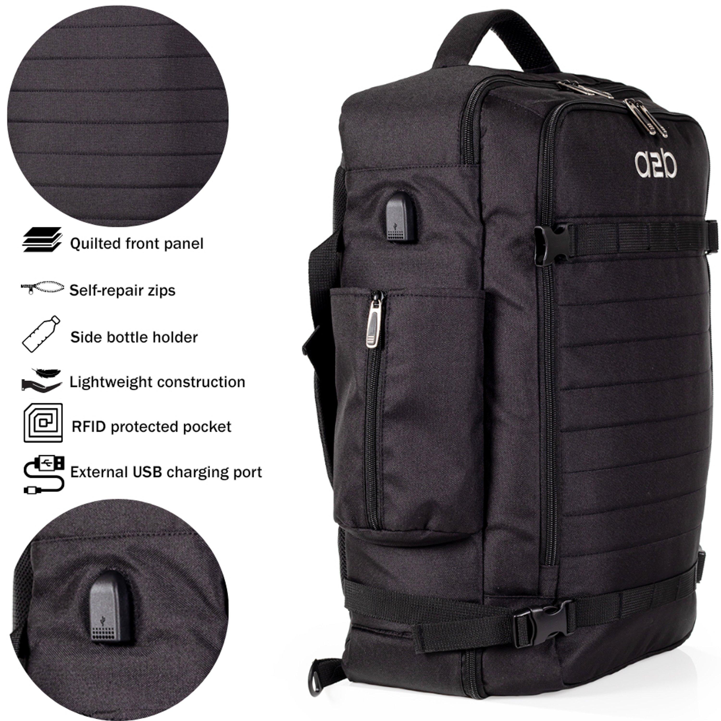 Black Ab004-01 - A2B - Voyager 52cm Cabin Backpack Adventure Travel Bag - 6